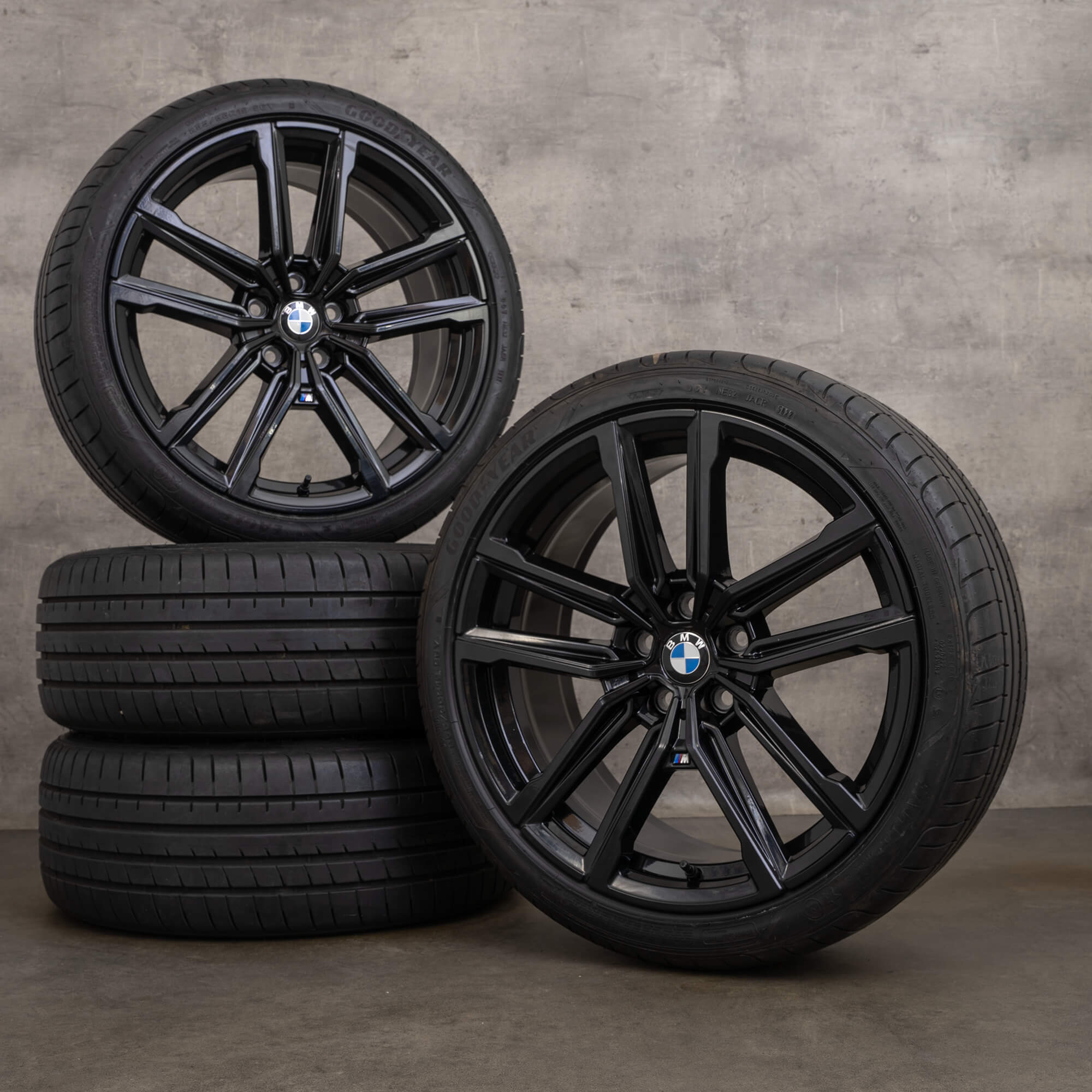 Oryginalne felgi BMW serii 2, Seria 3 i 4, 19 cali, G42, G20, G21, G22, G23, koła letnie, stylizacja 797 M, 8747000, 8747001, czarny połysk