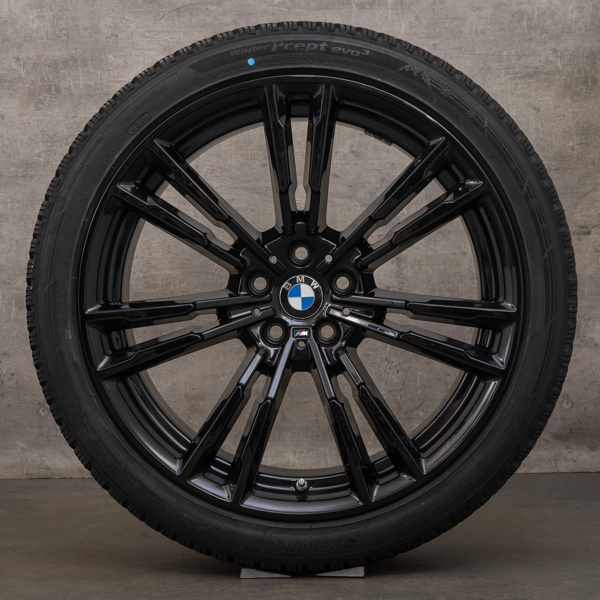 Original BMW M5 F90 20 Zoll Winterreifen Felgen 706 M 7857077 7857078 schwarz