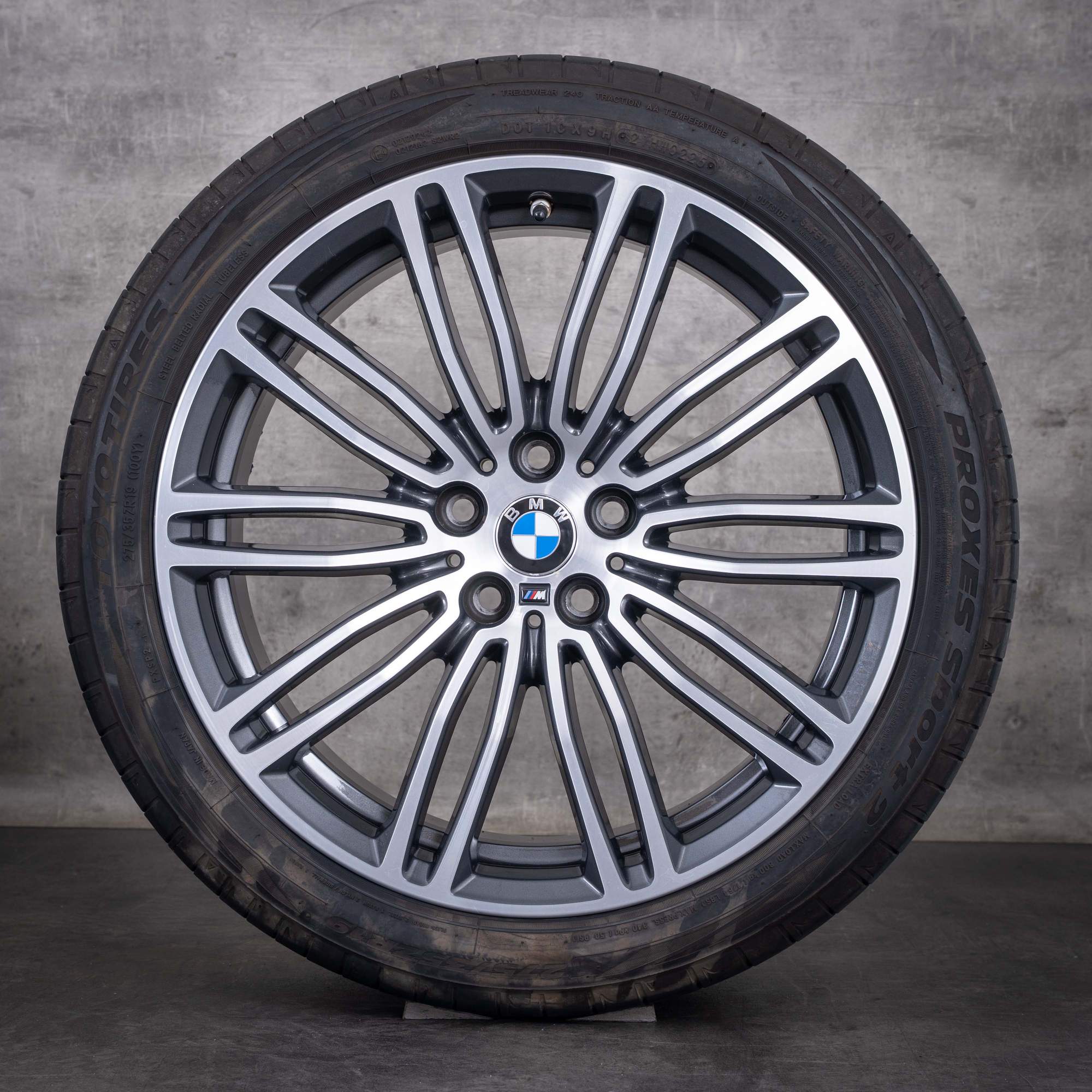 Original BMW 5er Felgen 19 Zoll G30 G31 Sommerräder Styling 664 M 7865925 7856926 orbit grey glanzgedreht