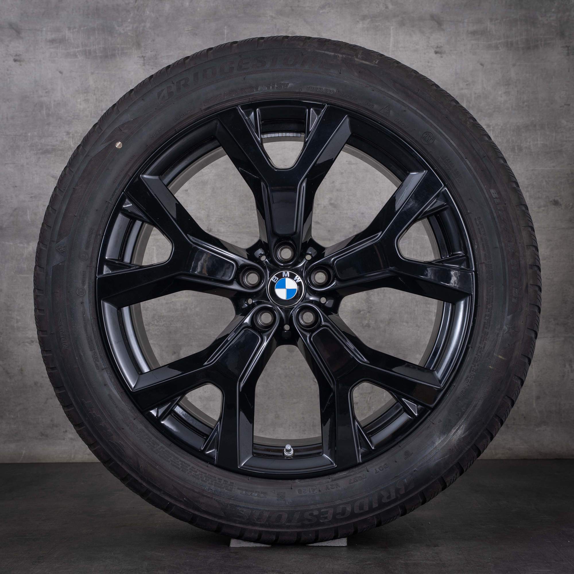 Originale BMW X7 vinterhjul 21 tommer G07 felger Styling 752 6885461 svart glans