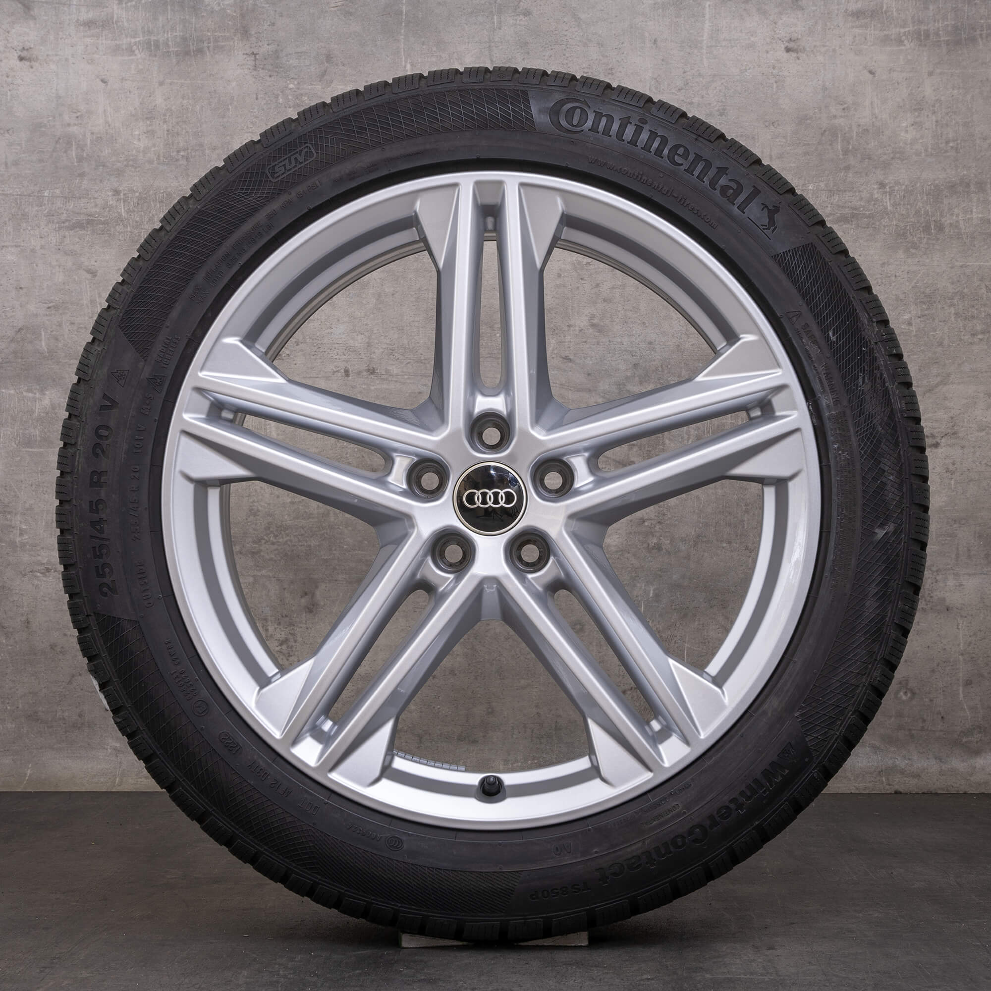 Oryginał Audi Q5 SQ5 koła zimowe 20 cali FY felgi 80A601025N srebrne błyszczące