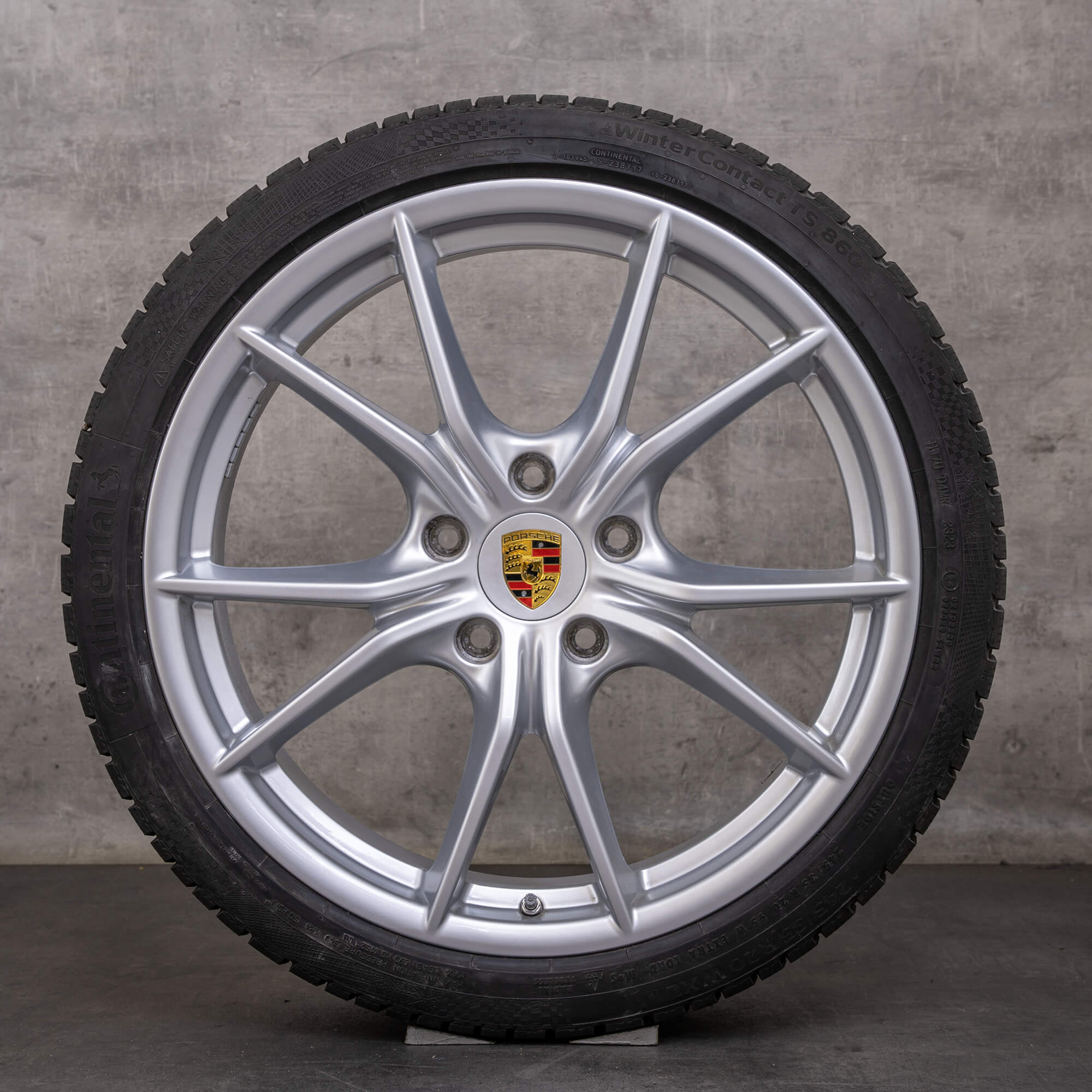 Alkuperäiset Porsche 911 talvirenkaat 20 tuuman 991 II vanteet 99136271000 99136276002 hopea kiiltävä