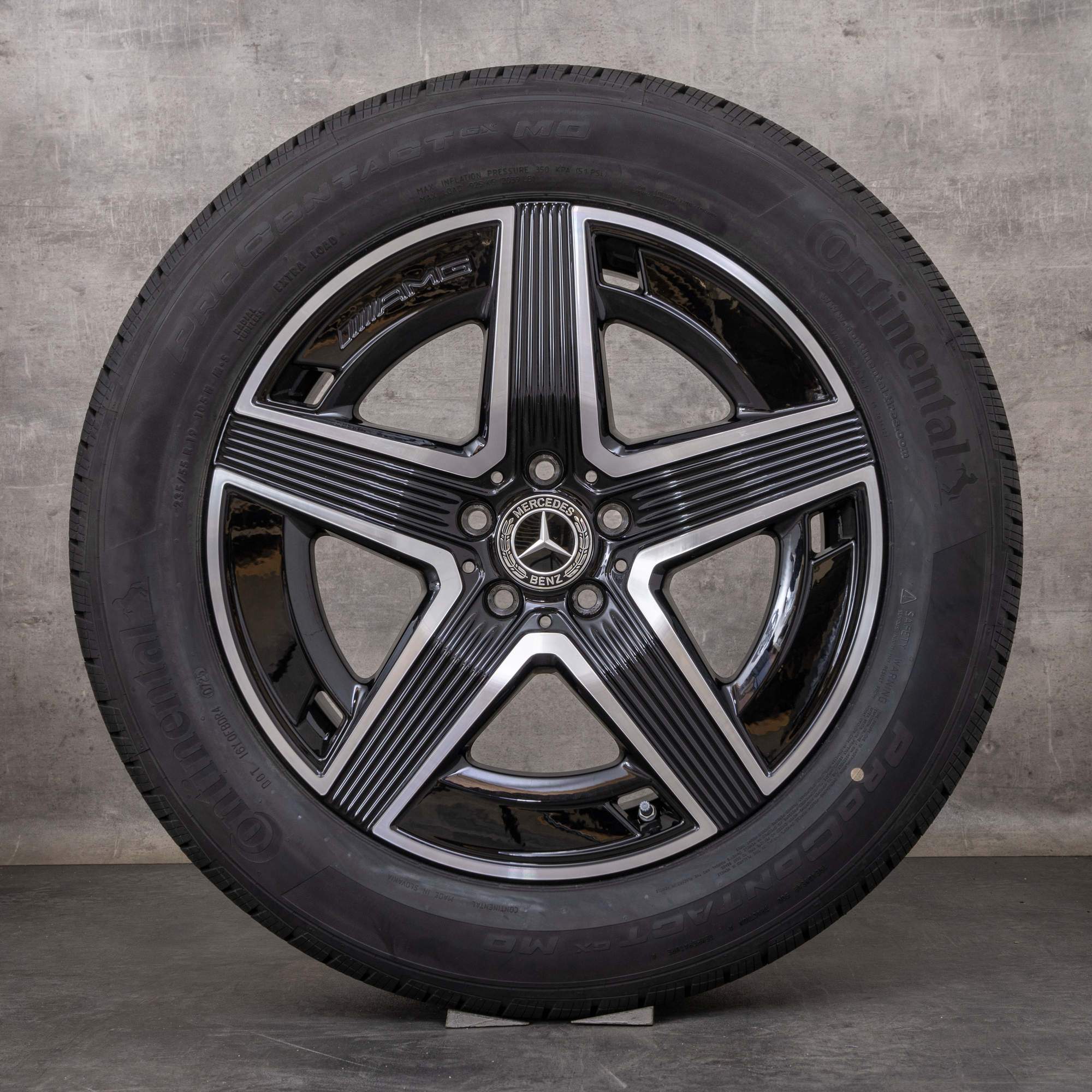 Oryginał Mercedes Benz GLC SUV AMG koła zimowe 19 cali X254 C254 Felgi A2544010400 czarne Polerowane