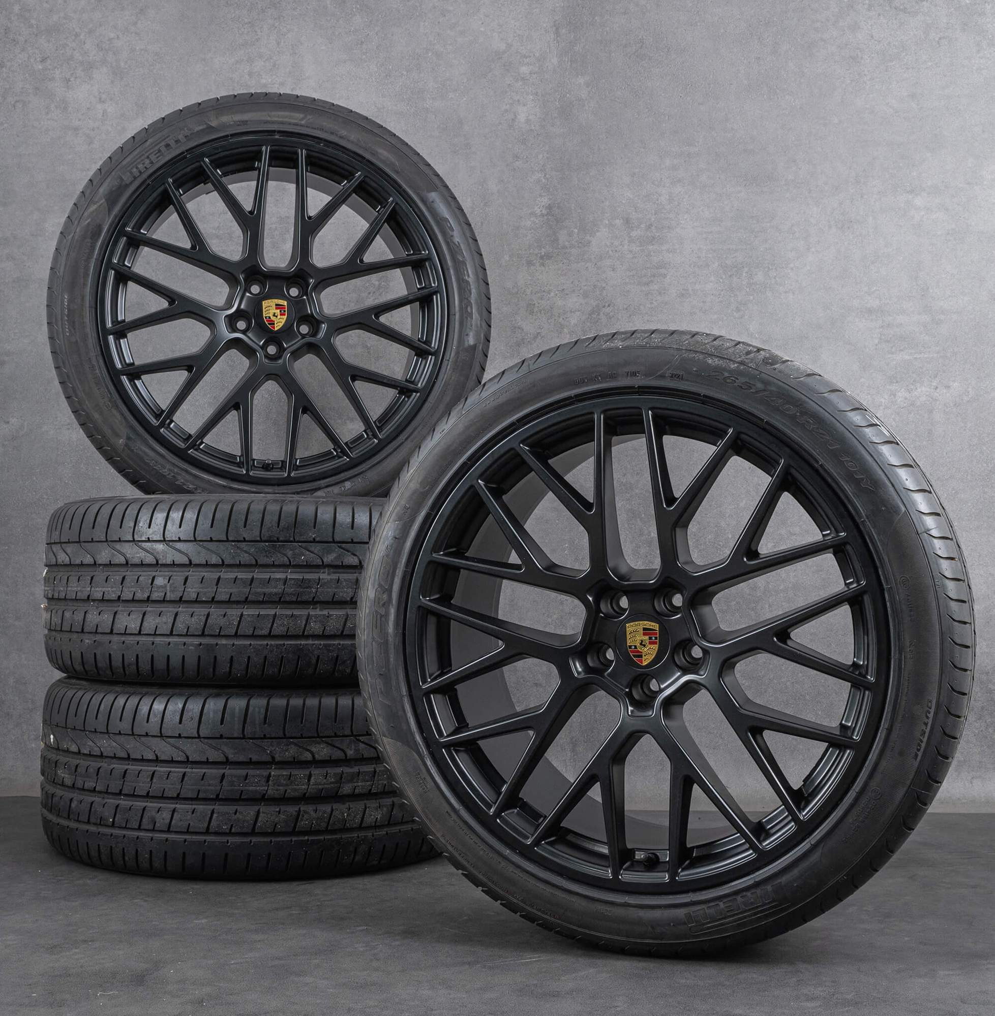 Originální alu kola Porsche Macan II 21 palců RS Spyder letni pneumatiky JE1
