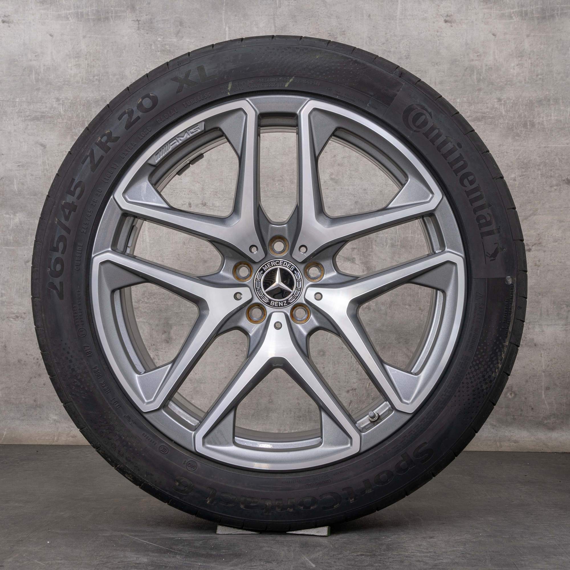 Originale Mercedes Benz GLC 63 & S AMG fælge 20 tommer X253 C253 sommerdæk A2534013600 A2534013700 himalaya grey poleret