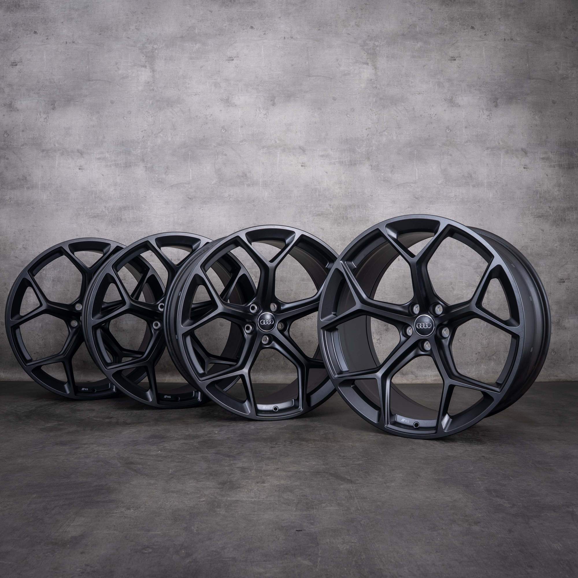 Jantes originais Audi RS6 RS7 22 polegadas 4K C8 Performance 4K0601025CQ Jantes de alumínio granito mate NOVAS