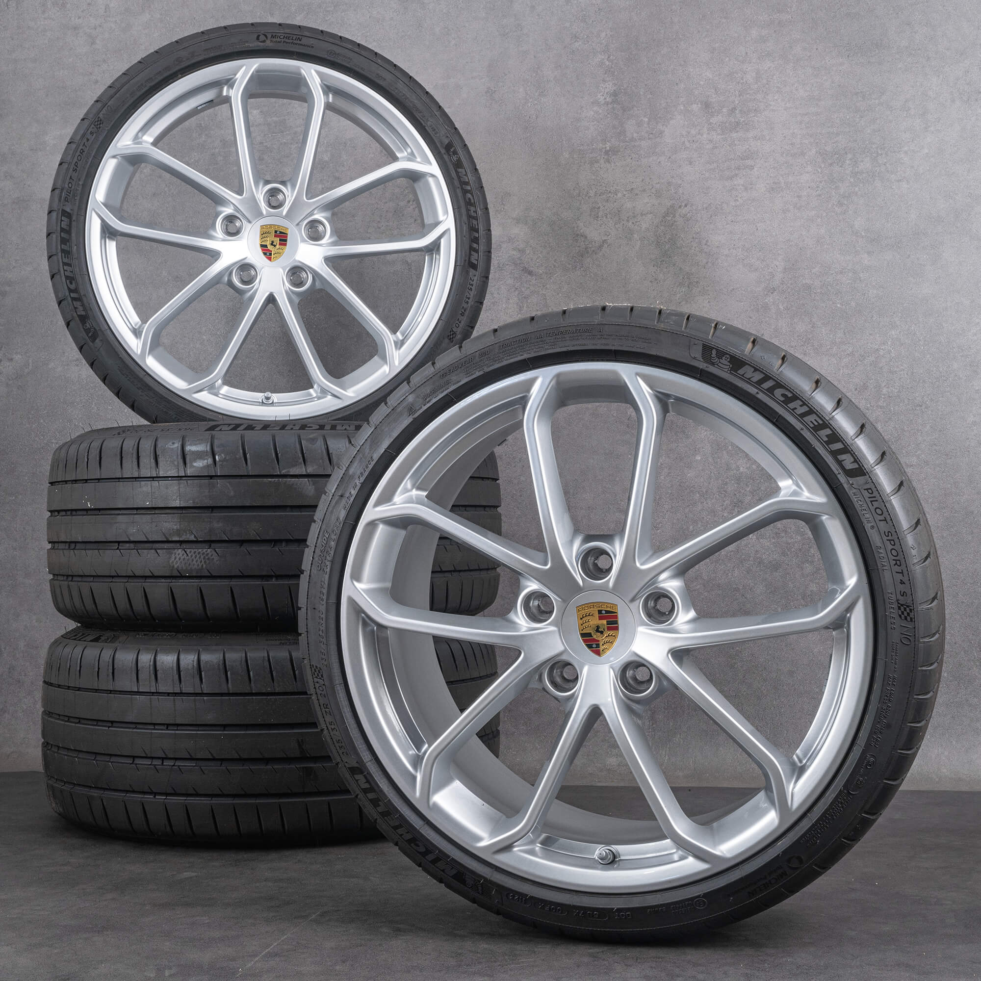 Originální 20" disky Porsche Cayman 982 718 GT4 letni alu kola pneumatiky 88Z