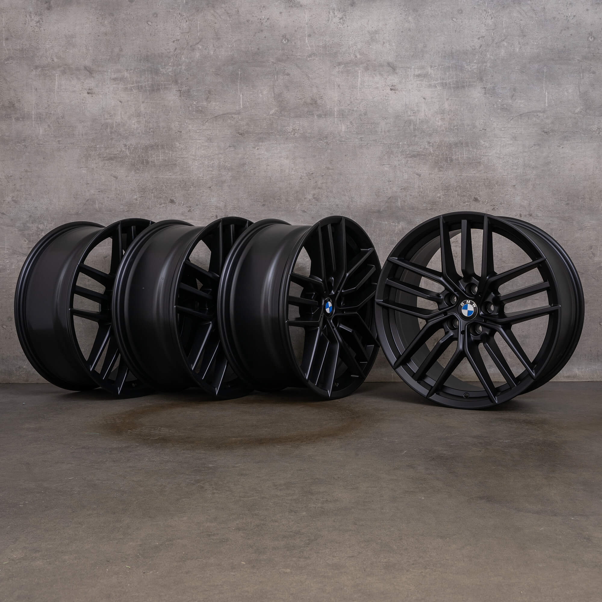 Original BMW 5-serie i5 felger 19 tommer G60 G61 Styling 933 5A324D6 svart matt NY