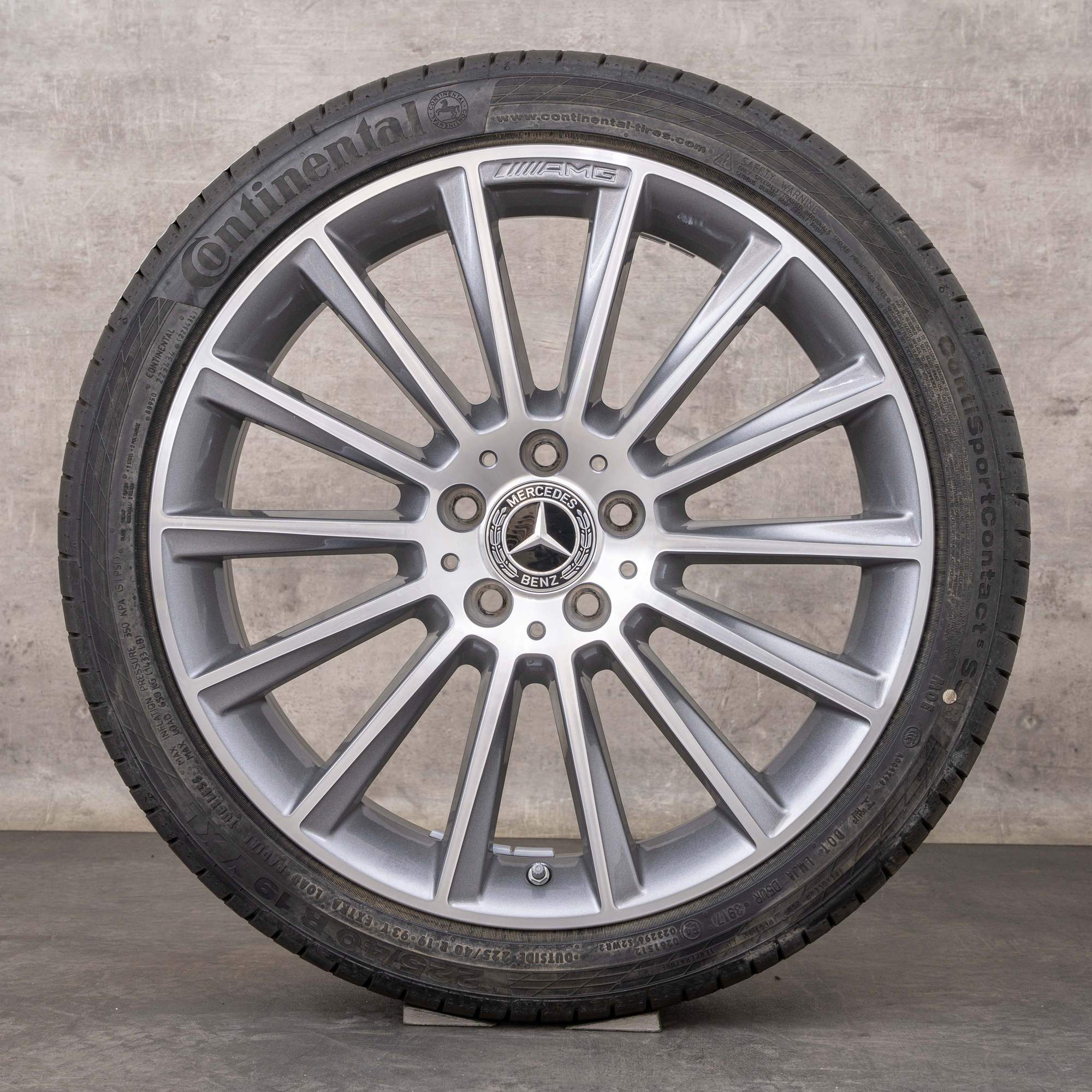 Llantas originales Mercedes Benz Clase C AMG de 19 pulgadas W205 S205 C205 A205 ruedas verano A2054011300 A2054011400 gris himalaya pulido vuelto