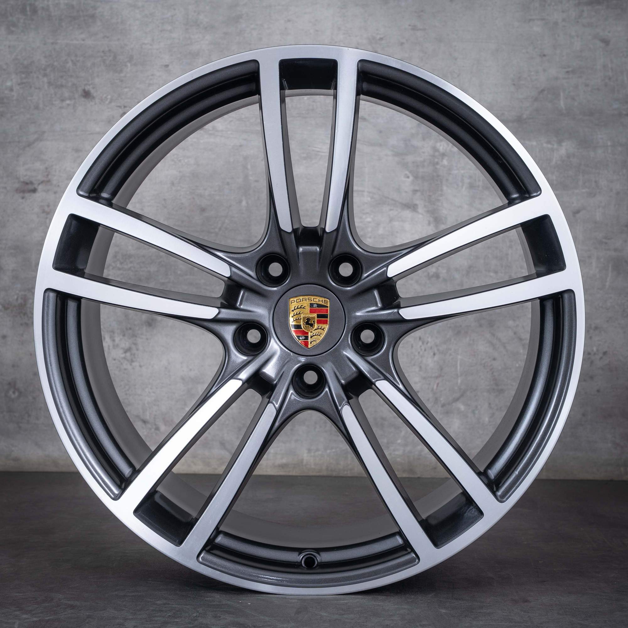 Oryginalne felgi Porsche Cayenne 9YA 21 cali I II 9Y0601025BK 9Y0601025BL tytanowe polerowane