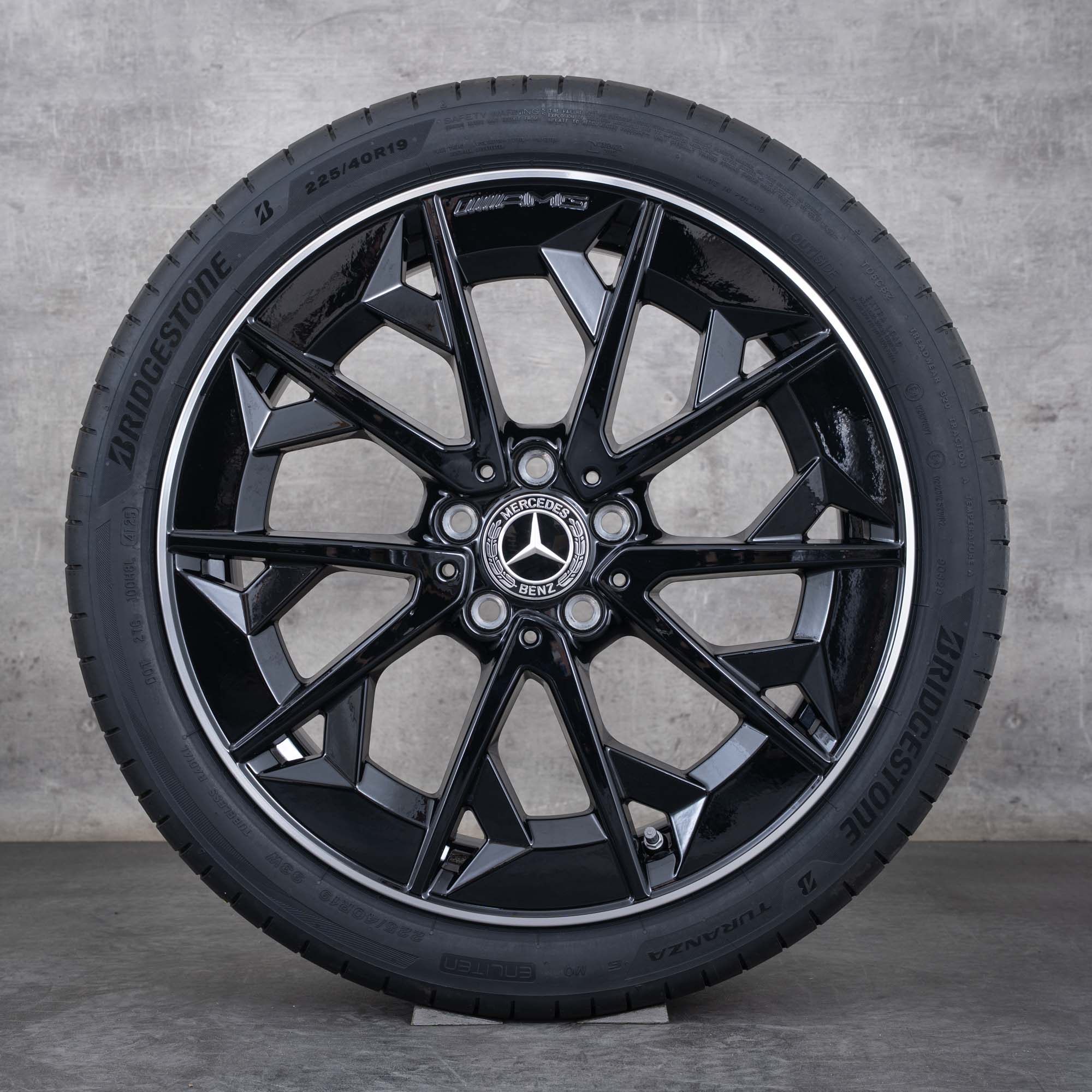 Originele Mercedes Benz CLA EQ AMG velgen 19 inch C174 C178 zomerwielen A1744011400 A1744011500 zwart gepolijst