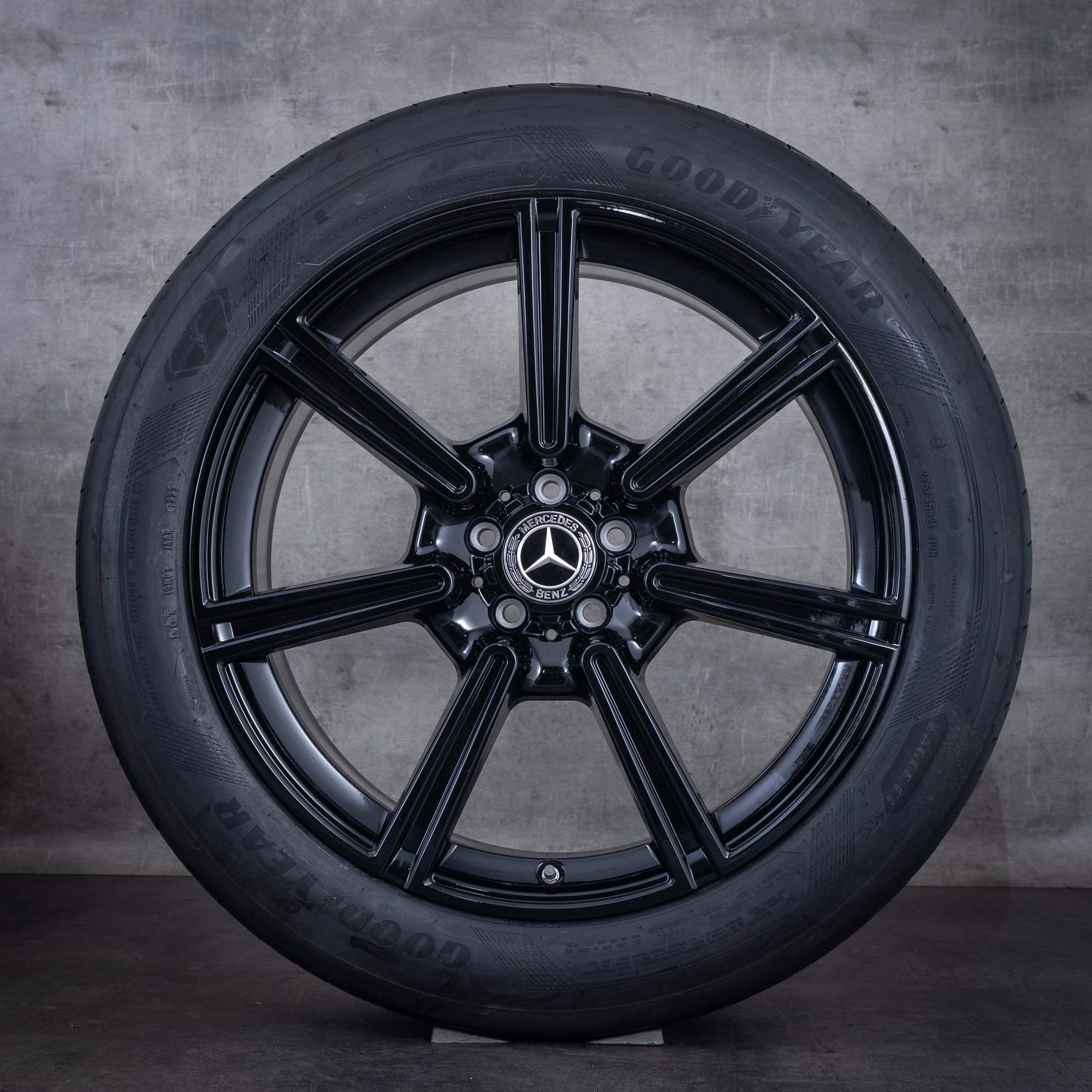 Pneumatiques hiver d'origine Mercedes-Benz EQS 21 pouces X296 SUV A2964010100 noir brillant - roue 4 sur 4