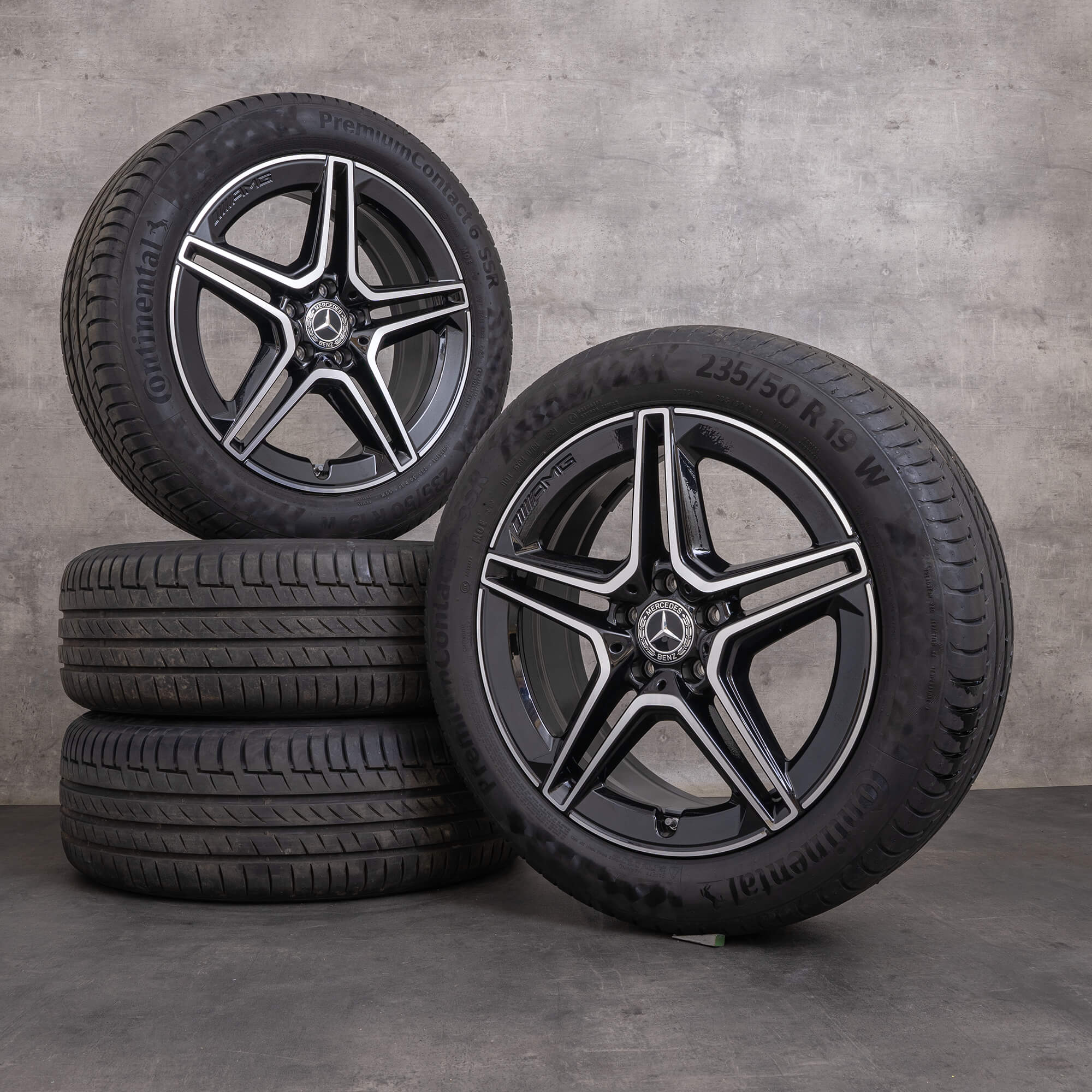 Originale Mercedes Benz GLA GLB fælge 19 tommer H247 X247 sommerhjul A2474011500 sort blank drejet