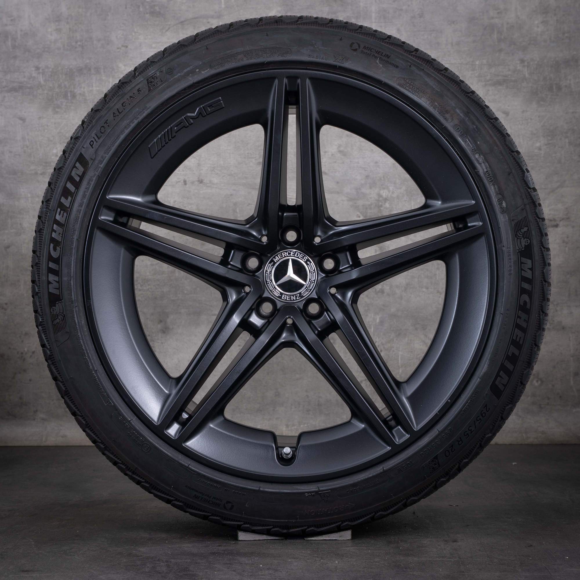 Originale Mercedes-Benz AMG GT 43 53 63 63S vinterhjul 20 tommer X290-felger A2904010400 A2904010500 matt svart