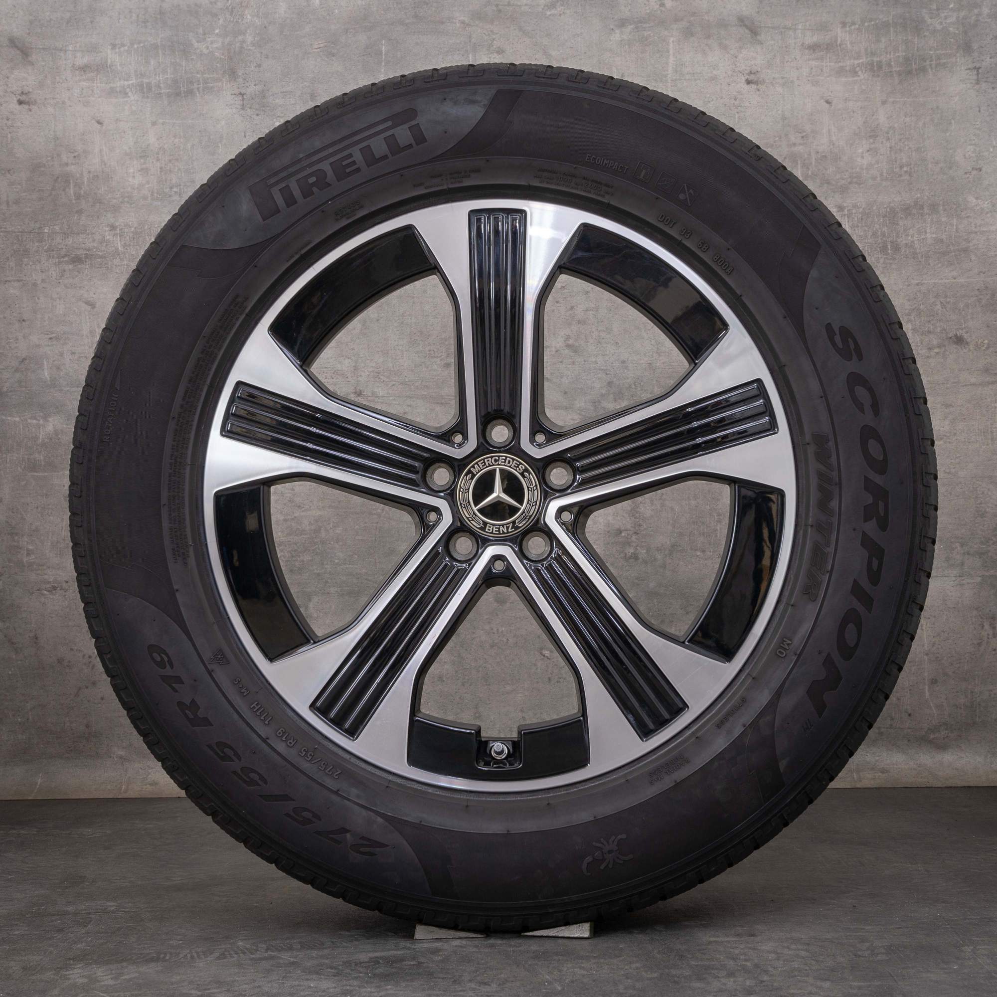 Original Mercedes Benz GLE Winterräder 19 Zoll C167 V167 Coupe Felgen A1674013201 A1674013501 schwarz glanzgedreht