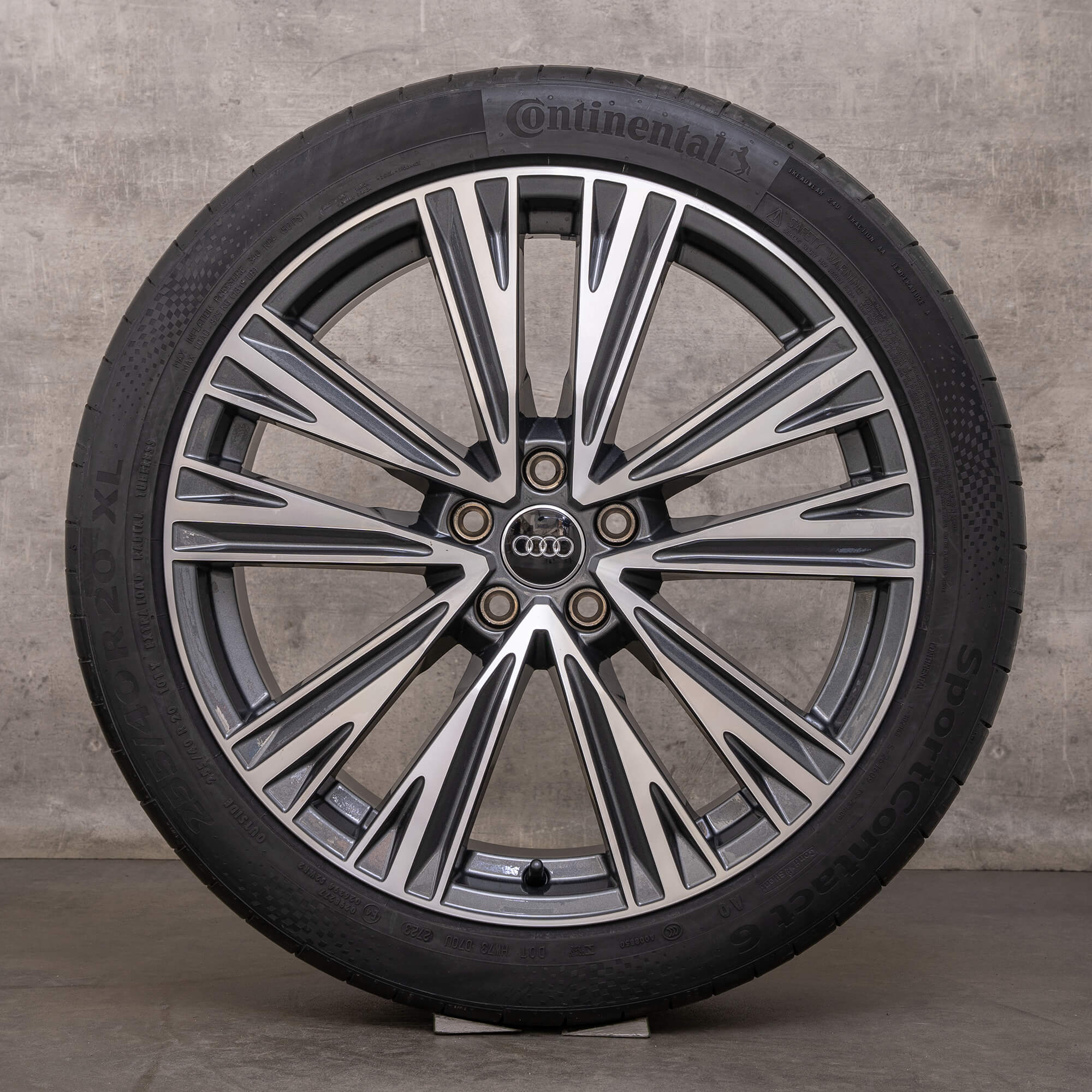Original Audi A6 S6 Jantes 20 pouces 4K C8 F2 Roues d'été 4K0601025J anthracite brillant