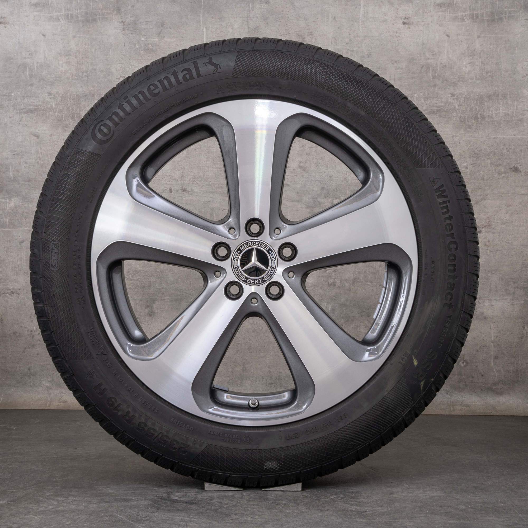 Alkuperäiset Mercedes Benz GLC & 43 AMG talvirenkaat 19 tuuman X253 C253 vanteet A2534011000 himalajanharmaa kiillotettu