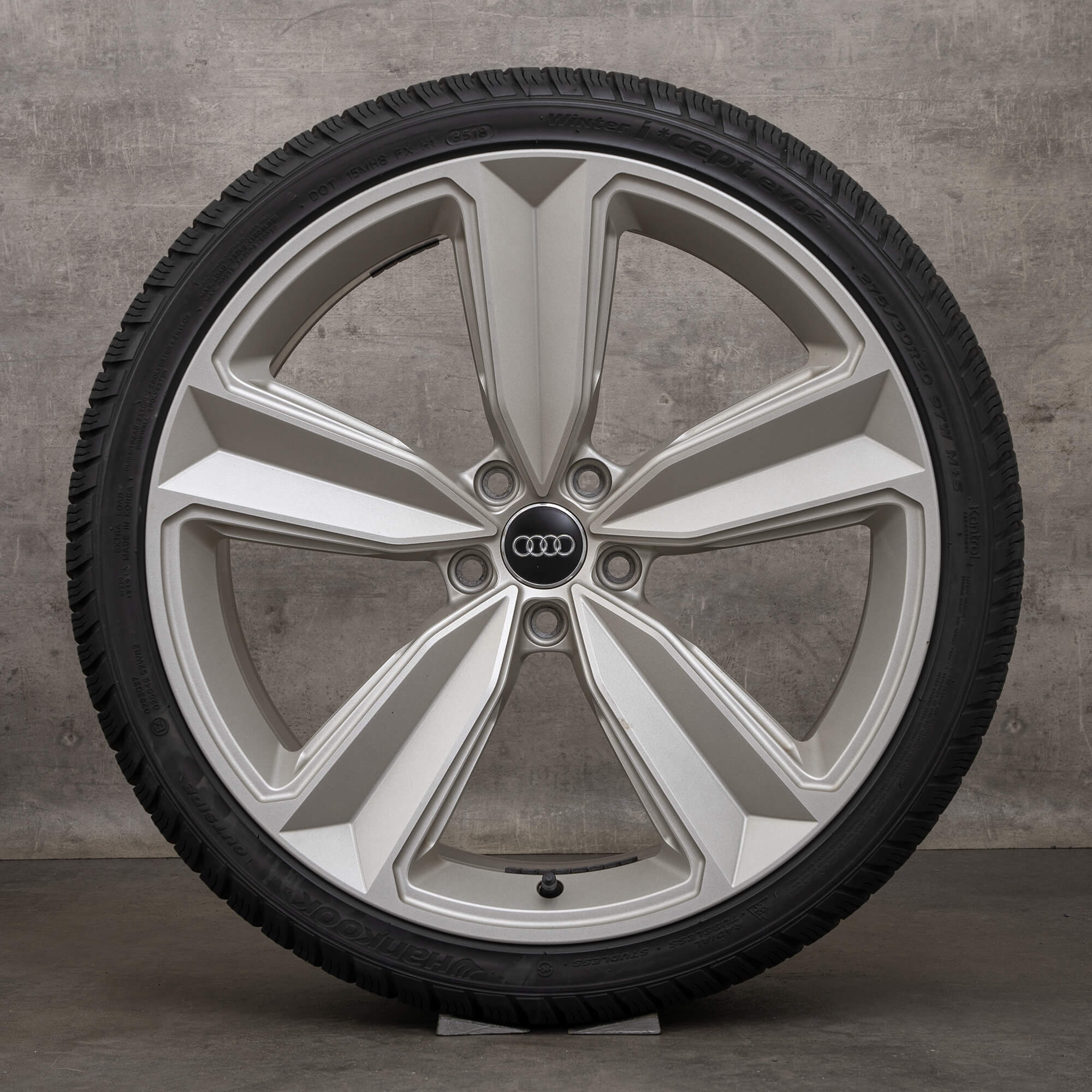 Jantes originais Audi RS4 B9 8W RS5 F5 20 polegadas rodas de inverno pneus pico champanhe bronze mate