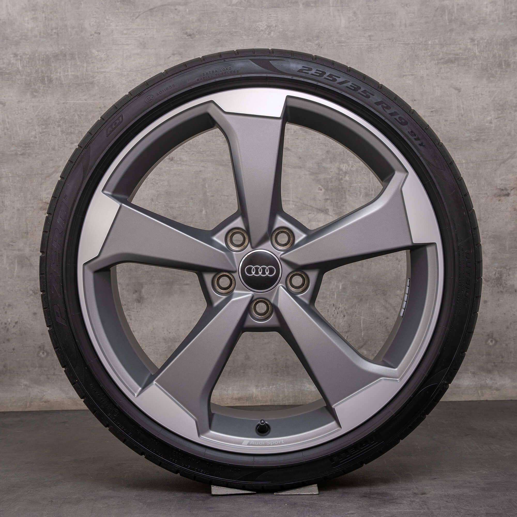 Original Audi A3 S3 RS3 Jantes 19 pouces 8V 8Y Sommerrder 8V0601025FA Rotor anthracite mat brillant