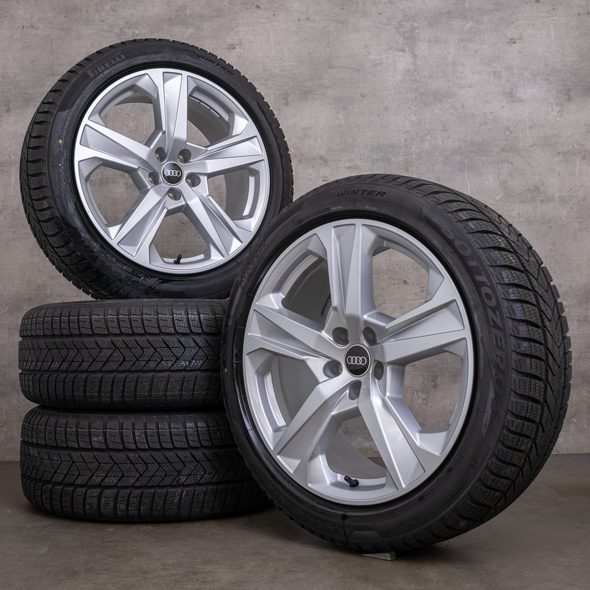 Original Audi A7 S7 Winterräder 19 Zoll 4K C8 Felgen 4K8601025J Dynamik Design silber