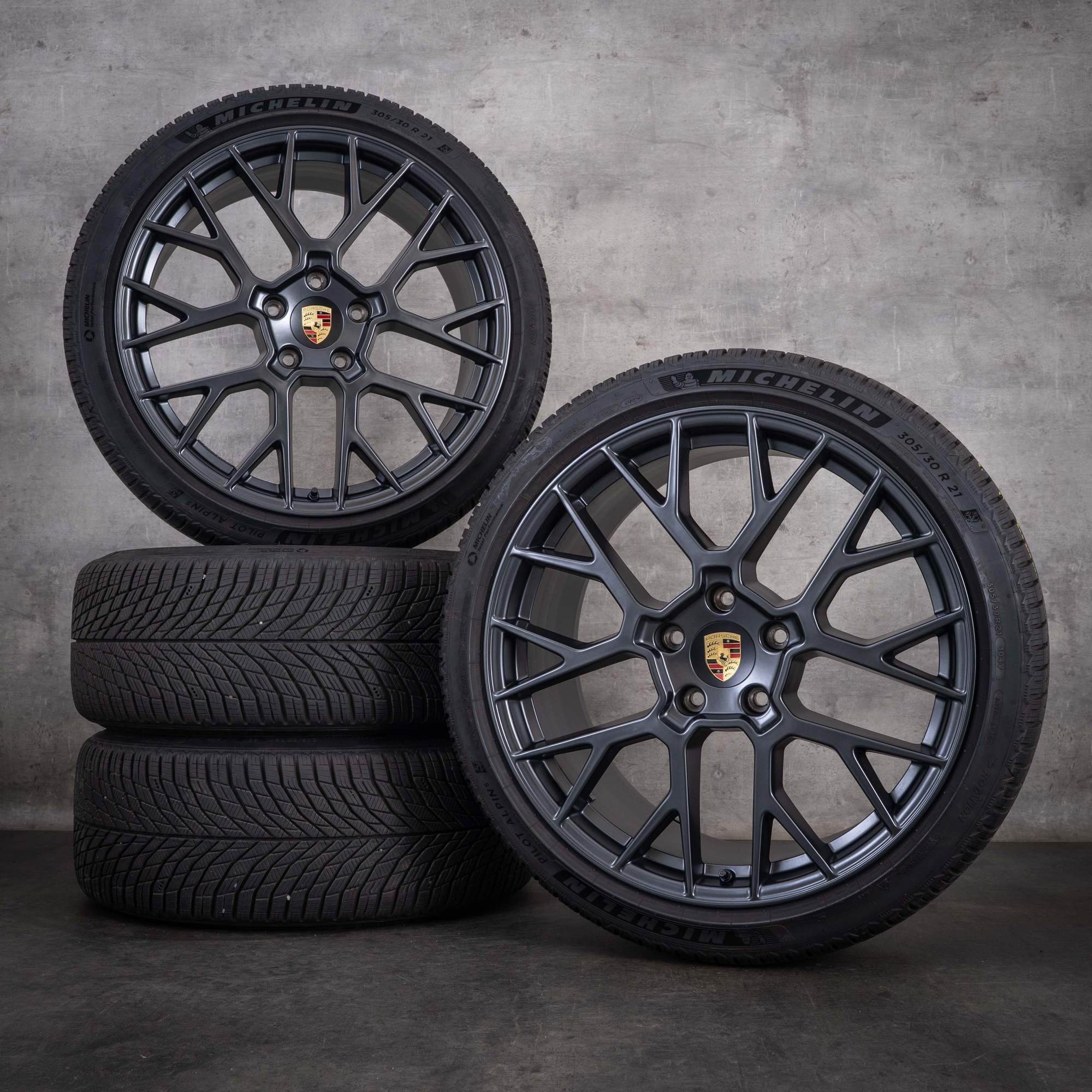 Ruedas de invierno originales Porsche 992 II de 20 21 pulgadas para modelos Carrera C2 C4 4S GTS con diseño RS Spyder (992044631H) en color gris antracita