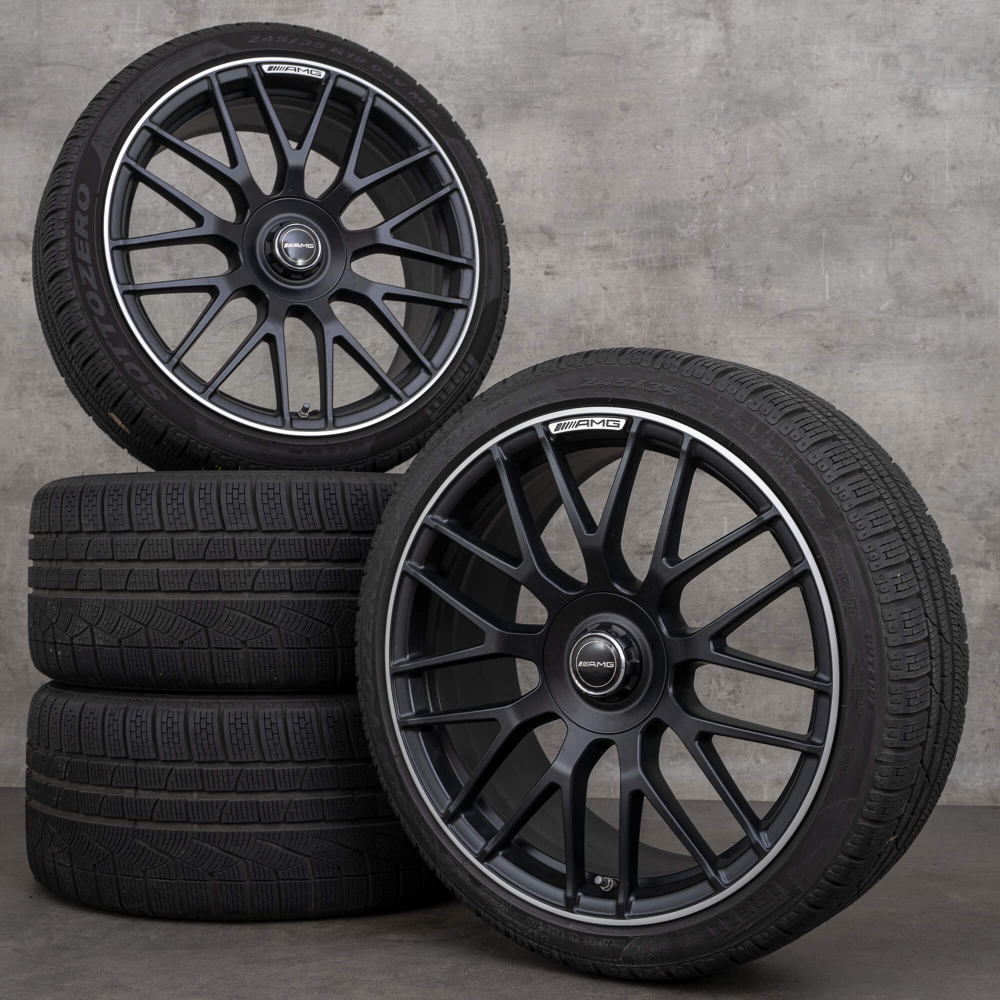 AMG Mercedes Benz jantes 19 pouces C63 S W205 S205 roues hiver pneus hiver