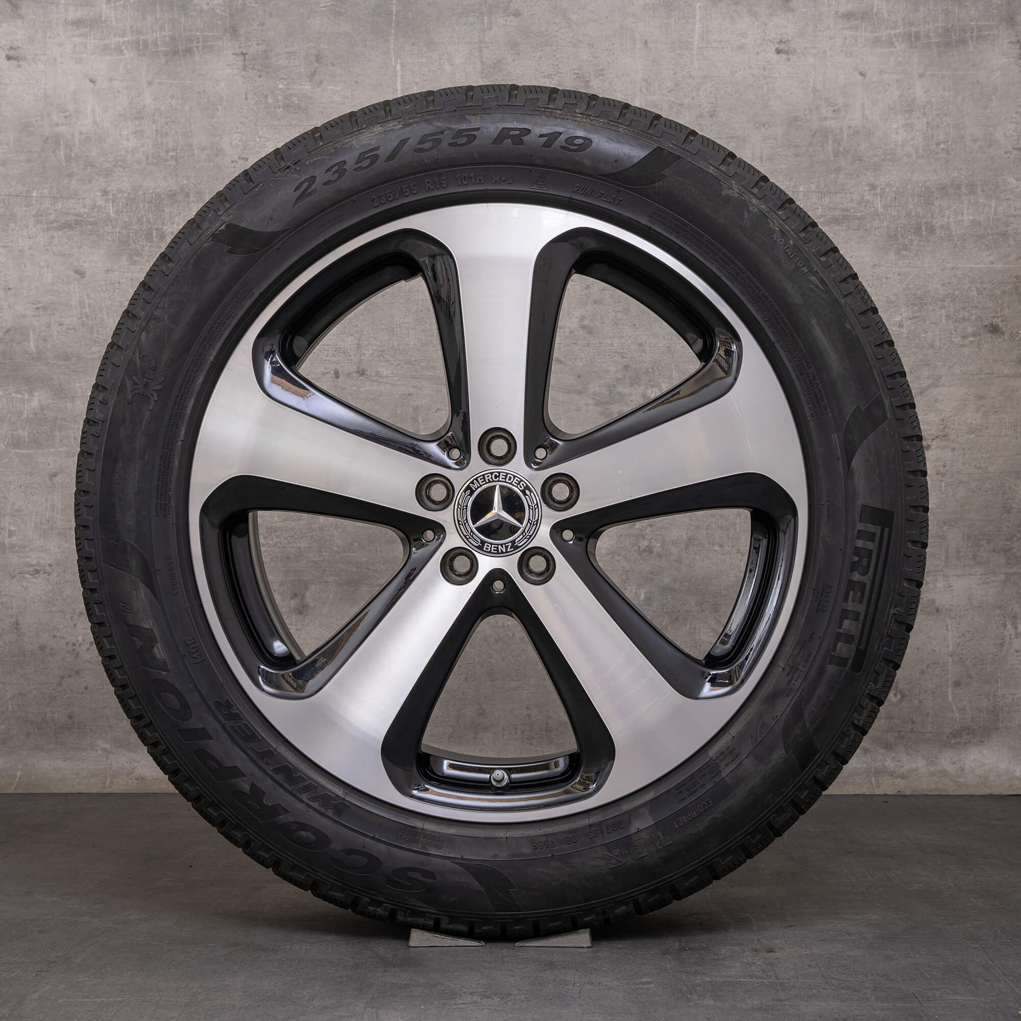 Alkuperäiset Mercedes Benz GLC & 43 talvirenkaat 19 tuuman X253 C253 vanteet A2534011000 musta kiillotettu
