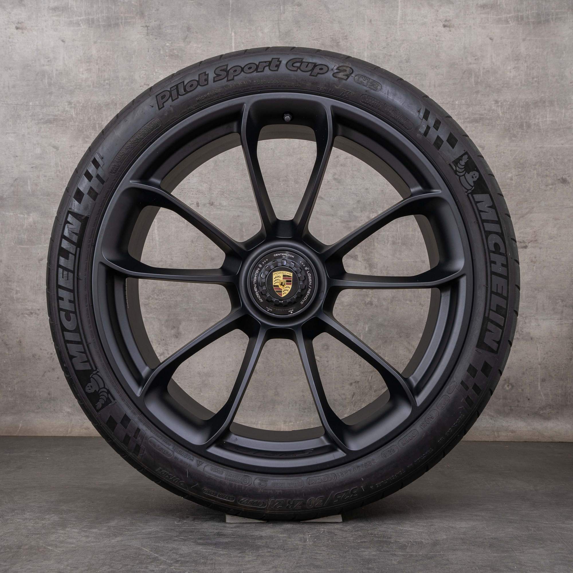 Original Porsche 991 Felgen 20 21 Zoll GT3 RS Sommerräder 99136216284 99136216785 schwarz matt