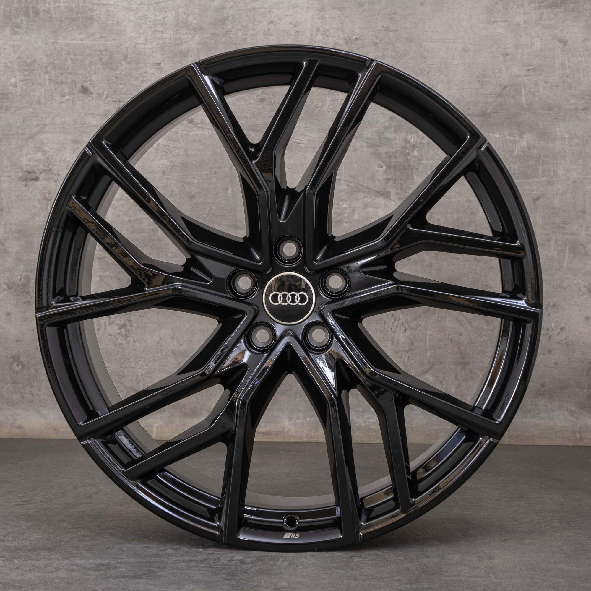 Oryginał Audi e-tron felgi 21 cali Q4 & Sportback 89A601025P 89A601025Q czarny błyszczący