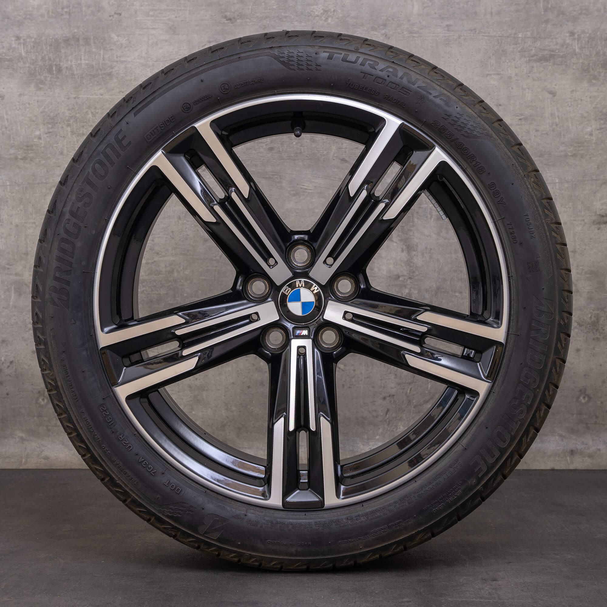Original BMW 2er 3er 4er Winterräder 18 Zoll G20 G21 G22 G23 G42 Felgen Syling 848 M 8746631 8746632 jet black glanzgedreht