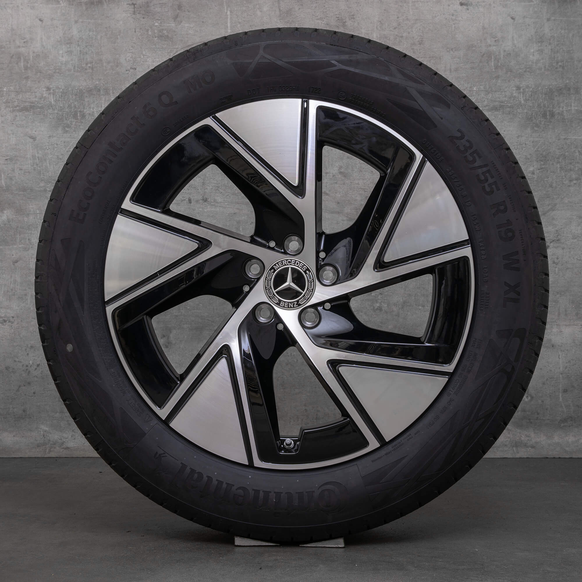 Genuine Mercedes Benz GLC ruote 19 pollici X254 C254 estive A2544015200 A2544014200 nero lucido girato NUOVO