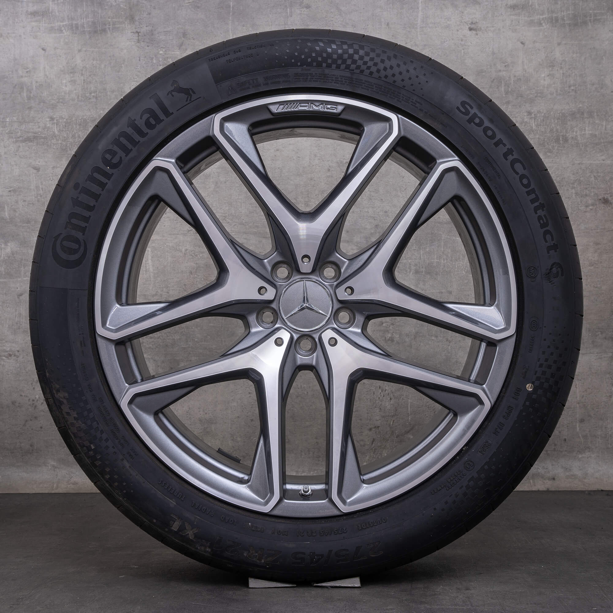 Orijinal Mercedes Benz GLE 53 AMG 4Matic+ jantlar 21 inç X167 C167 Hibrit yaz jant lastikleri A1674014200 A1674014300 himalaya gri parlak tornalı YENİ