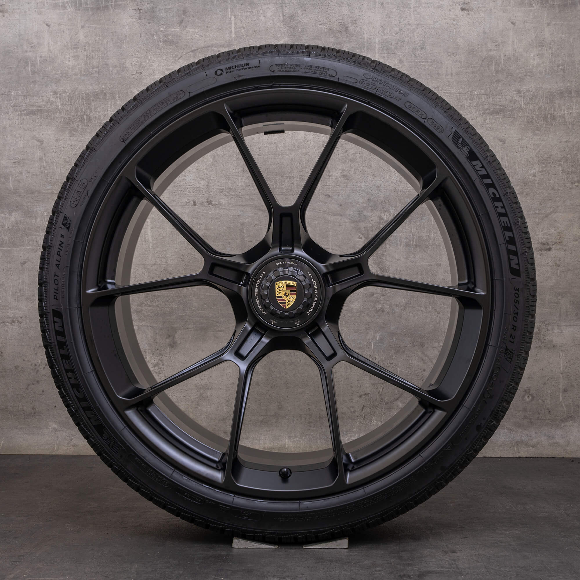 Originale Porsche 911 vinterhjul 20 21 tommers 992 I GT3 & RS felger 9GT601025B 9GT601025C svart matt