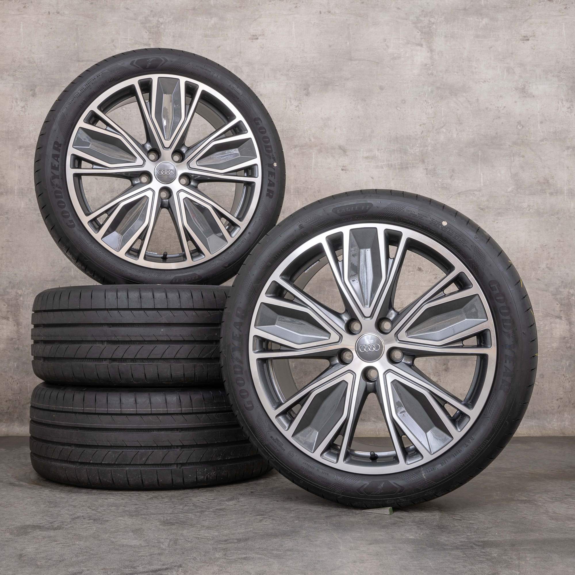 Original Audi A5 S5 Felgen 19 Zoll B10 Sommerräder 8B3601025AT graphitgrau glanzgedreht