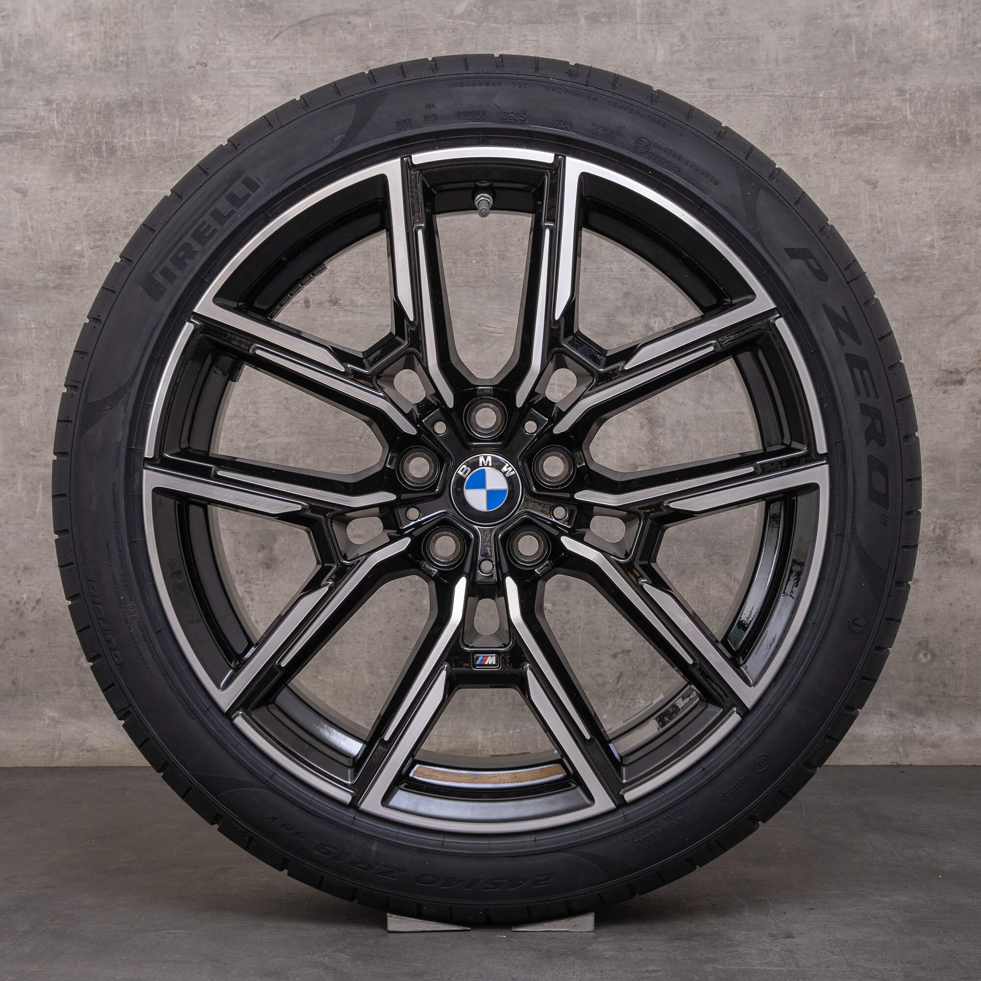 Original BMW 4er i4 Felgen 19 Zoll G26 Sommerräder 8747304 8747305 Styling 859 M jet black glanzgedreht NEU