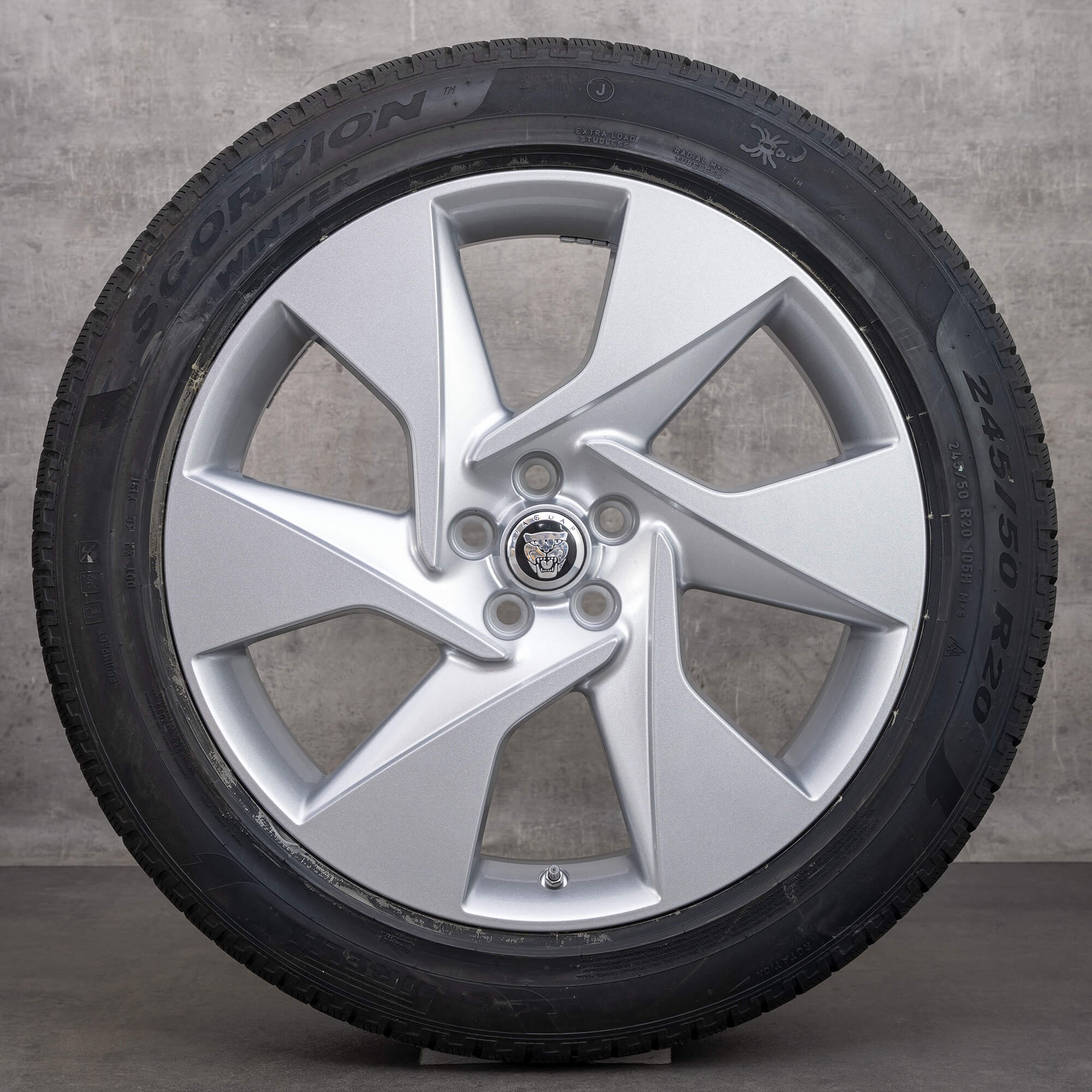 Original Jaguar I-Pace Felgen 20 Zoll Sommerräder Styling 6007 J9D3-BC-SS silber NEU
