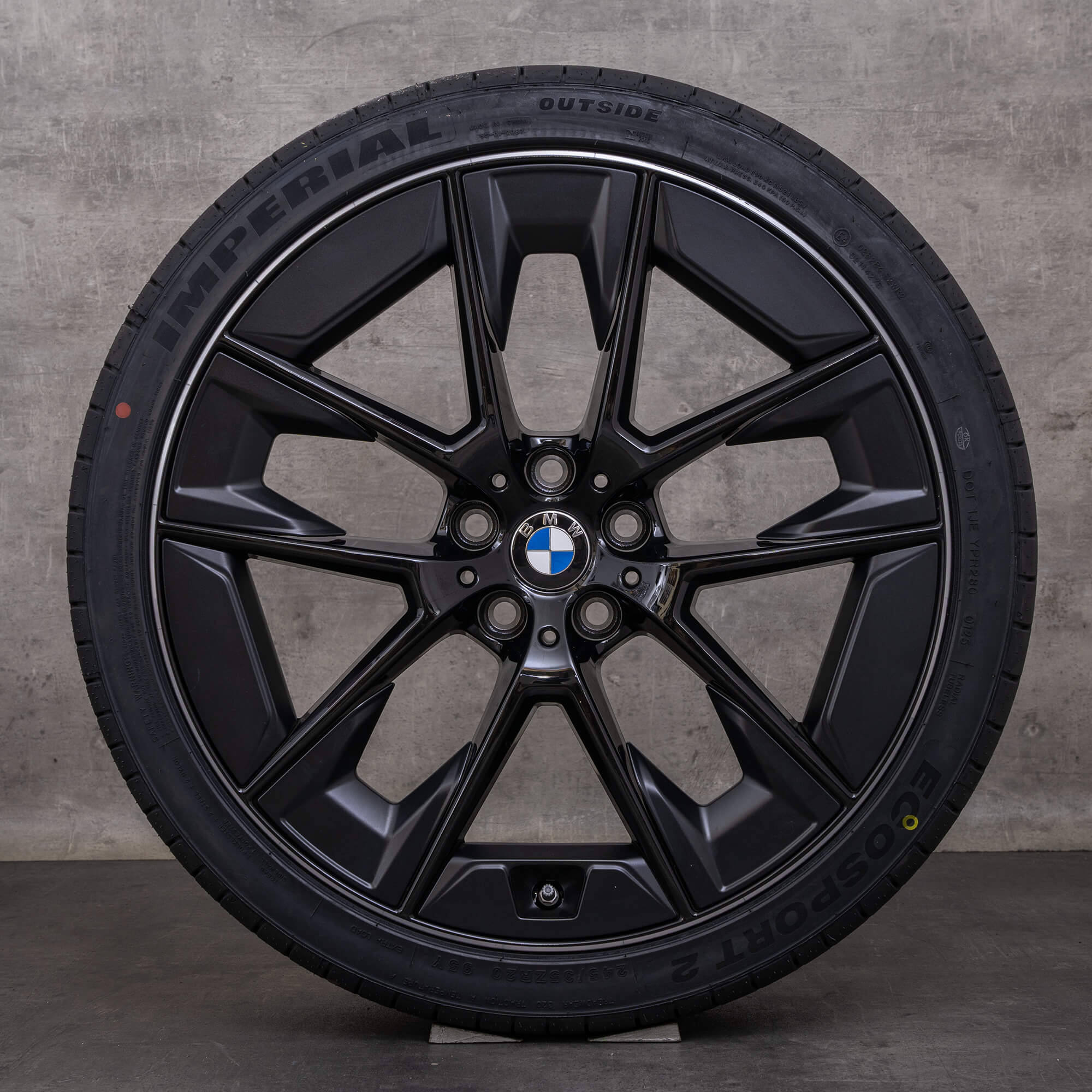 Oryginalne felgi BMW serii 5 20 cali G30 G31 letnie koła stylizacja 1001 M Sport Edition 6895212 6895213 czarne polerowane