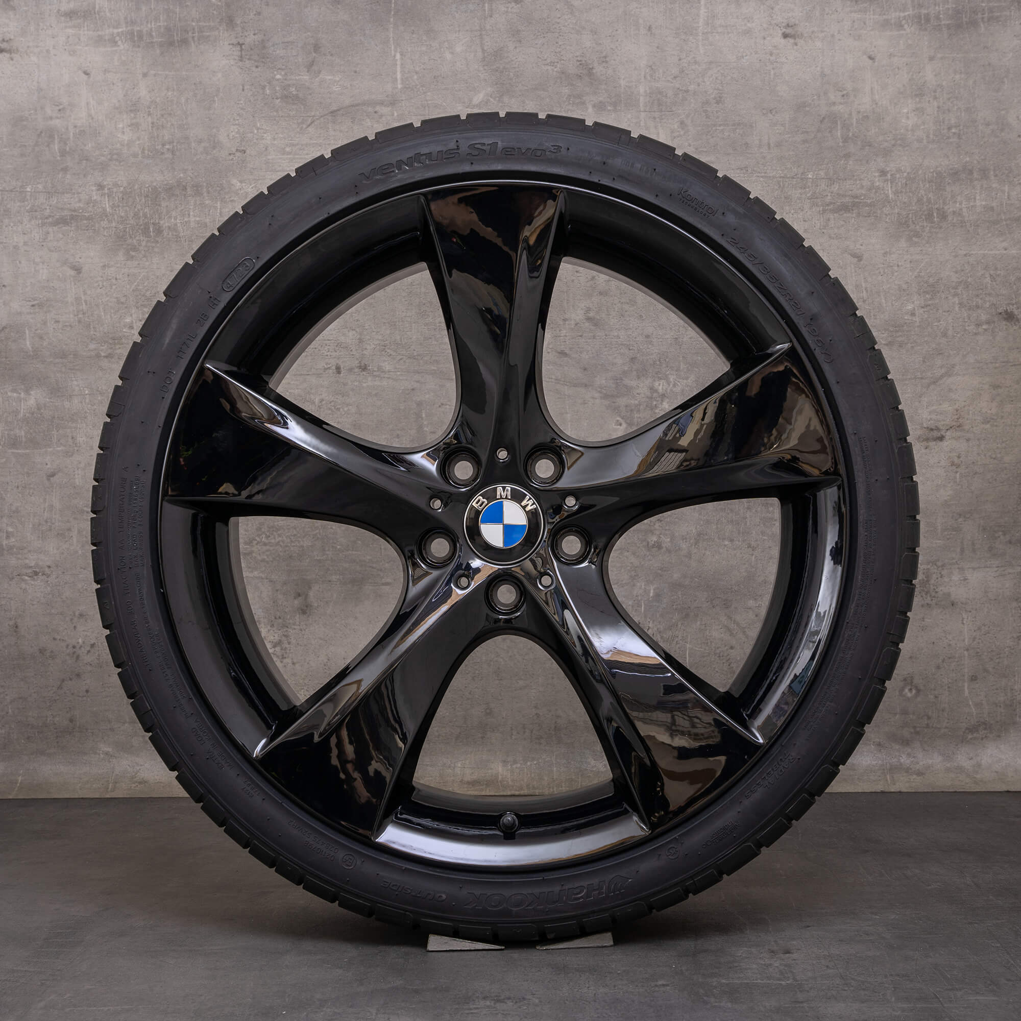 Llantas originales BMW Serie 5 GT 7 21 pulgadas F07 F01 F02 F03 Summerrder Styling 311 negro alto brillo 6792592 6792593