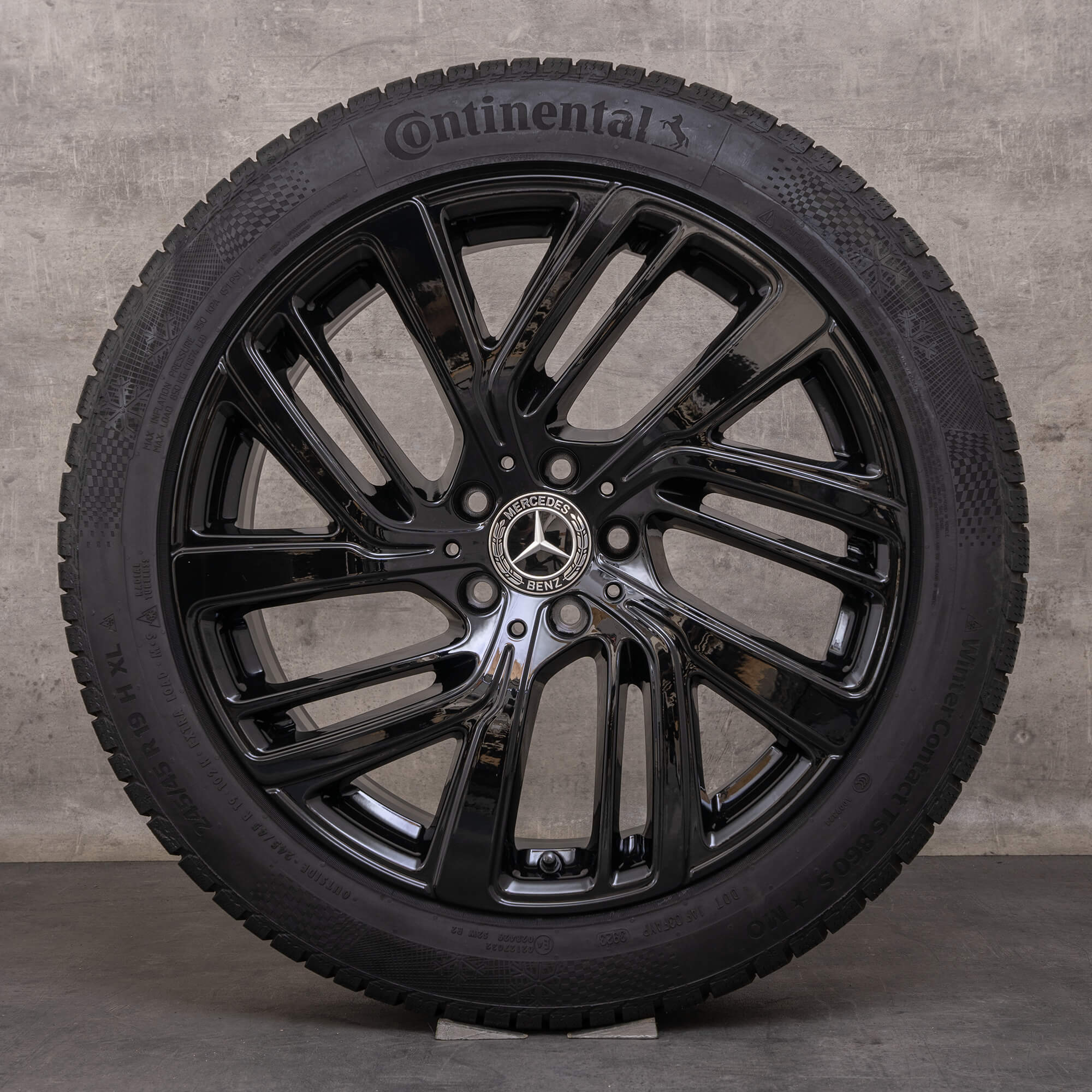 Originale Mercedes Benz E-Klasse fælge 19 tommer W214 S214 vinterdæk A2144013400 sort blank