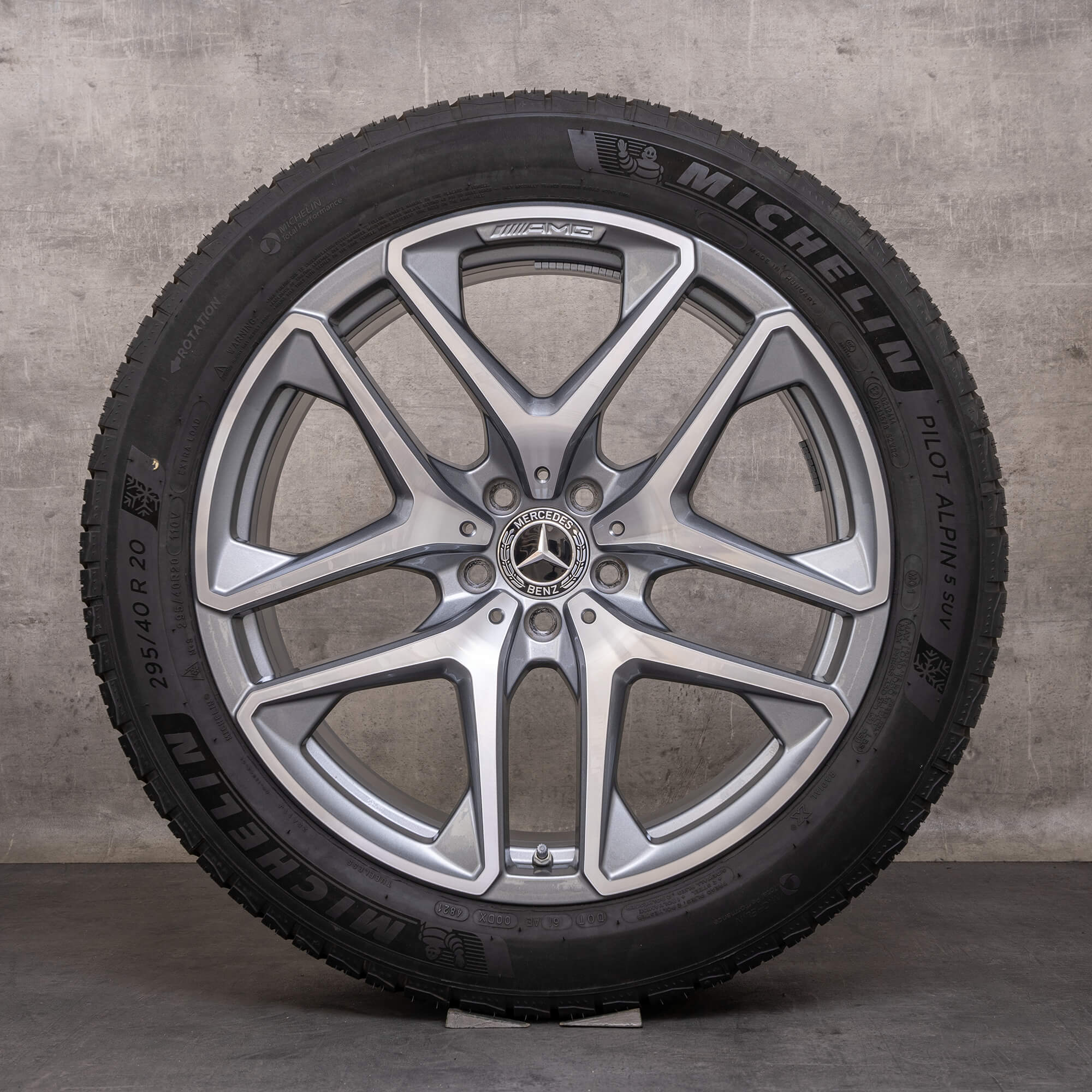 Oryginał Mercedes Benz GLC 63 & S AMG koła zimowe 20 cali X253 C253 7mm Felgi A2534013600 A2534013700 himalaya grey Polerowane