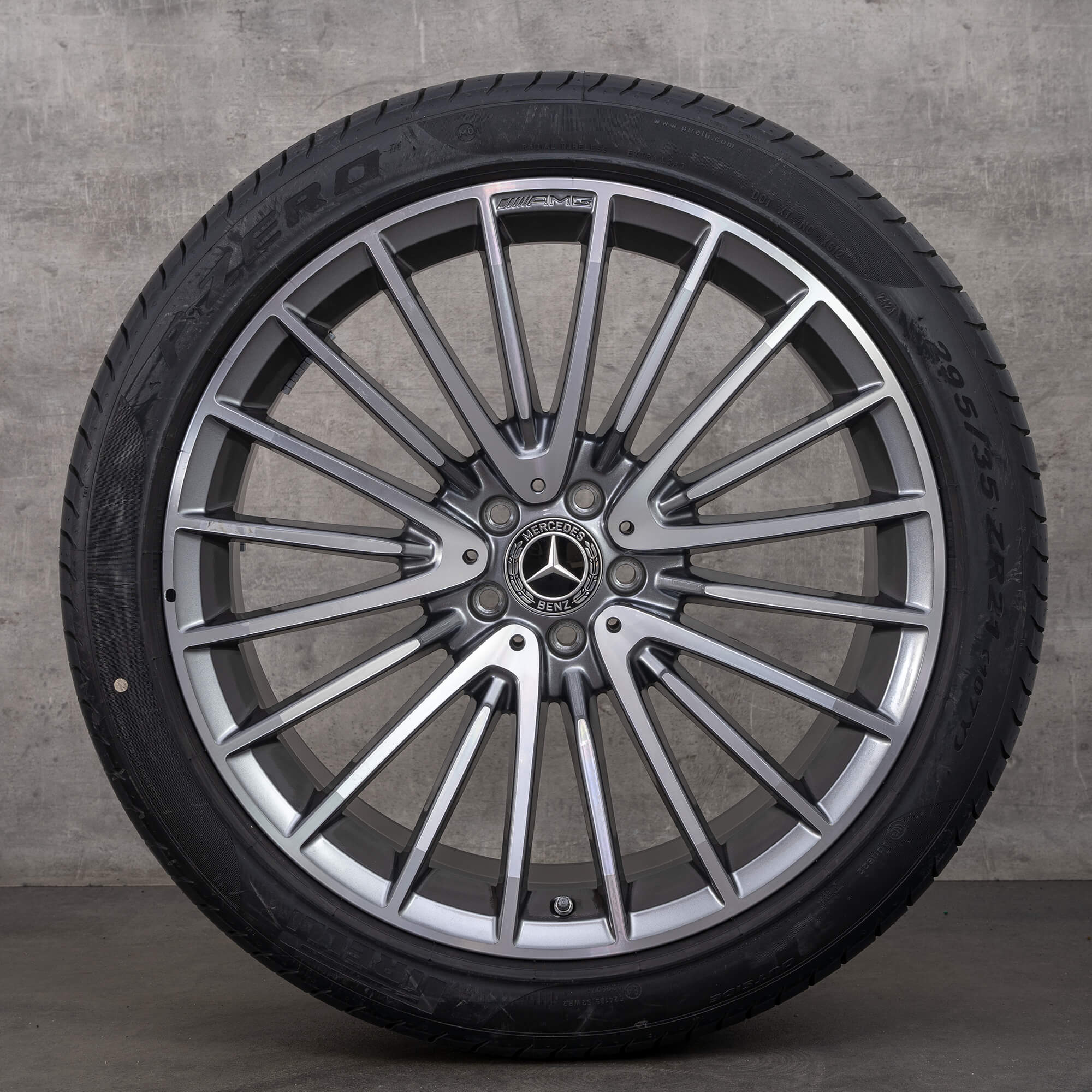 Oryginał Mercedes Benz GLC 63 & 63S AMG felgi 21 cali X253 C253 4MATIC koła letnie A2534015900 A2534016000 himalaya szary polerowane NOWOŚĆ