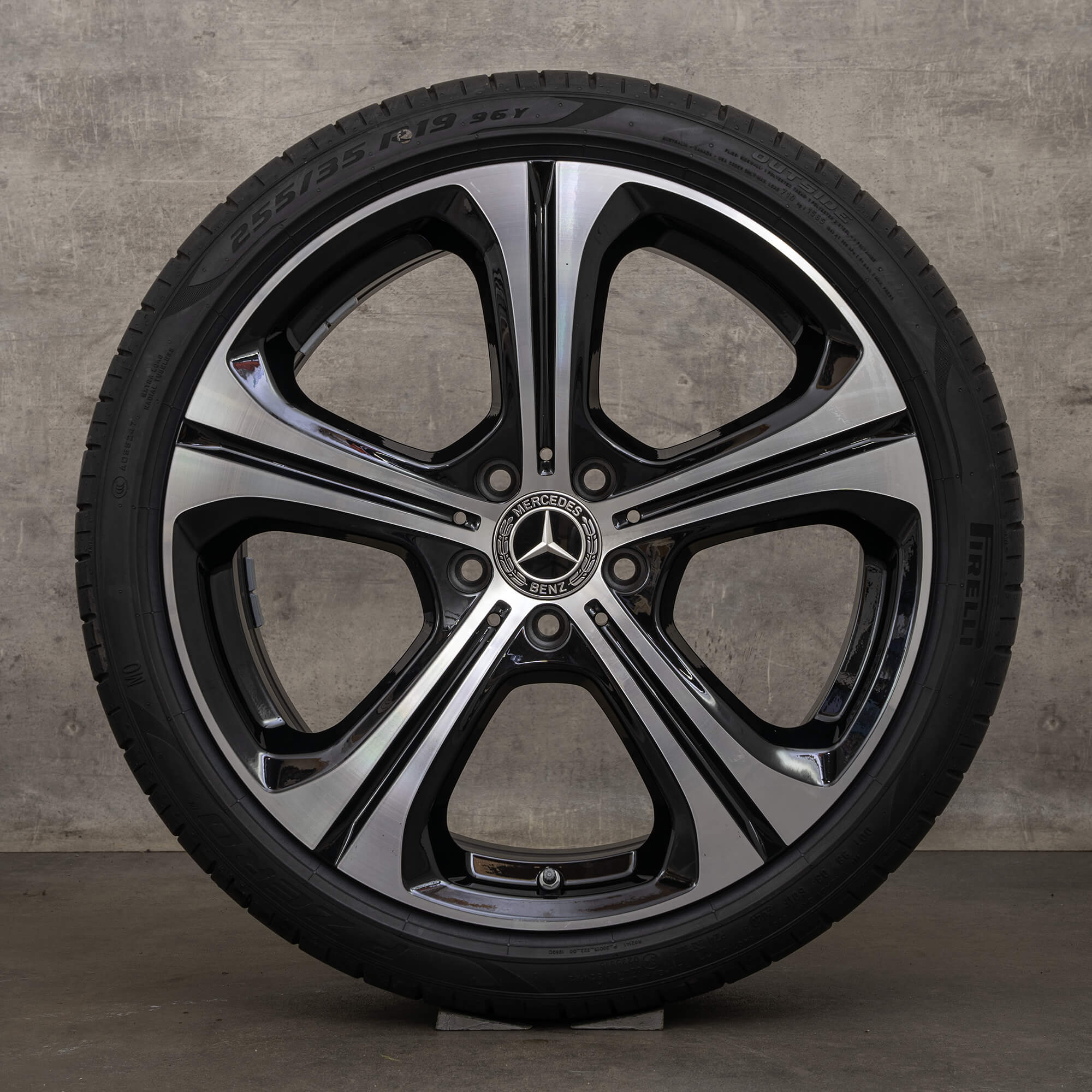 Llantas originales Mercedes Benz Clase C 19 pulgadas W206 S206 ruedas de verano A2064015300 A2064015400 negro brillante