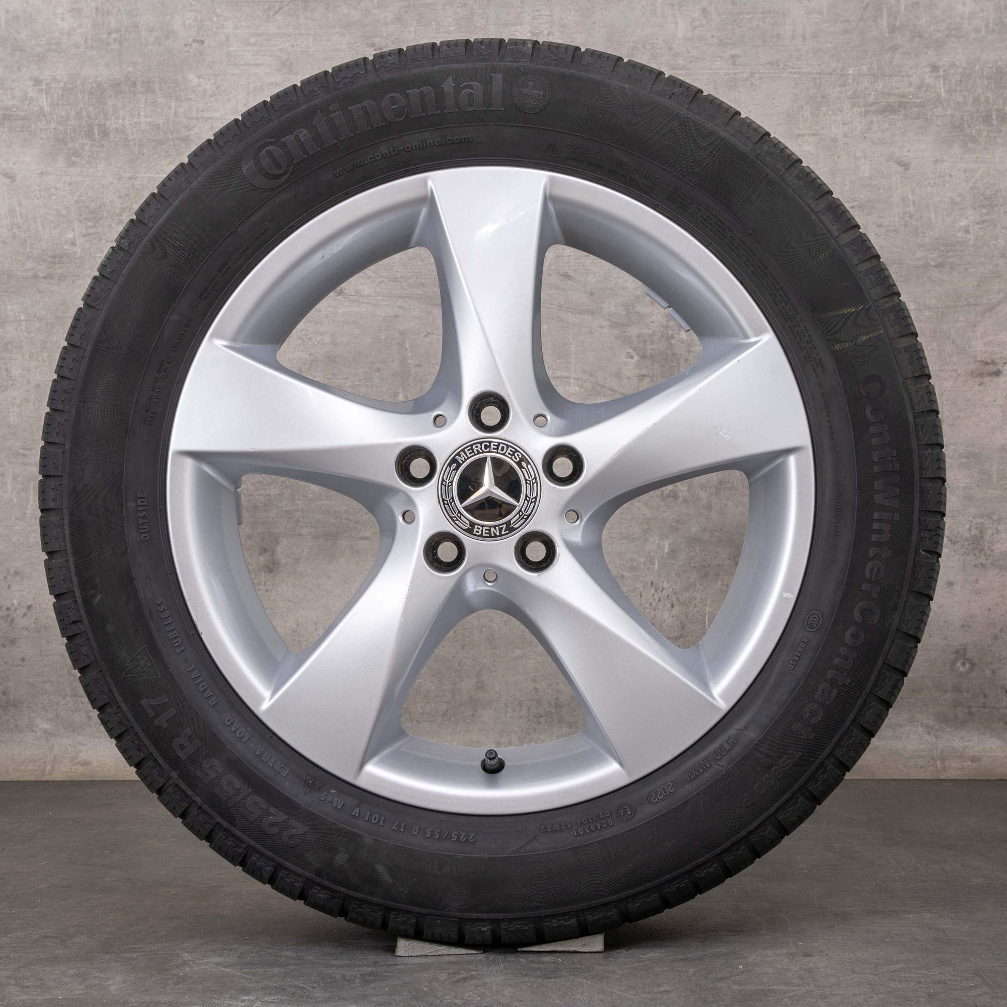 Alkuperäiset Mercedes Benz V-sarjan talvirenkaat 17 tuuman W447 W639 Vito Viano vanteet A4474012200 hopea kiiltävä