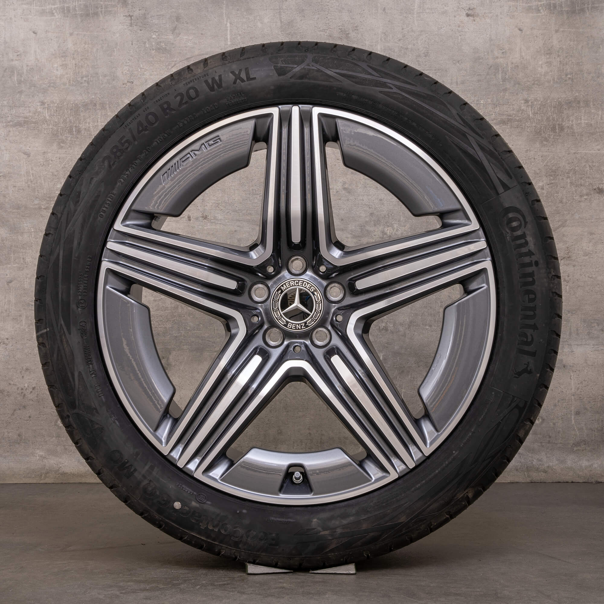 Original Mercedes Benz GLC AMG Winterräder 20 Zoll X254 C254 Felgen A2544010600 A2544010700 himalaya grey glanzgedreht NEU