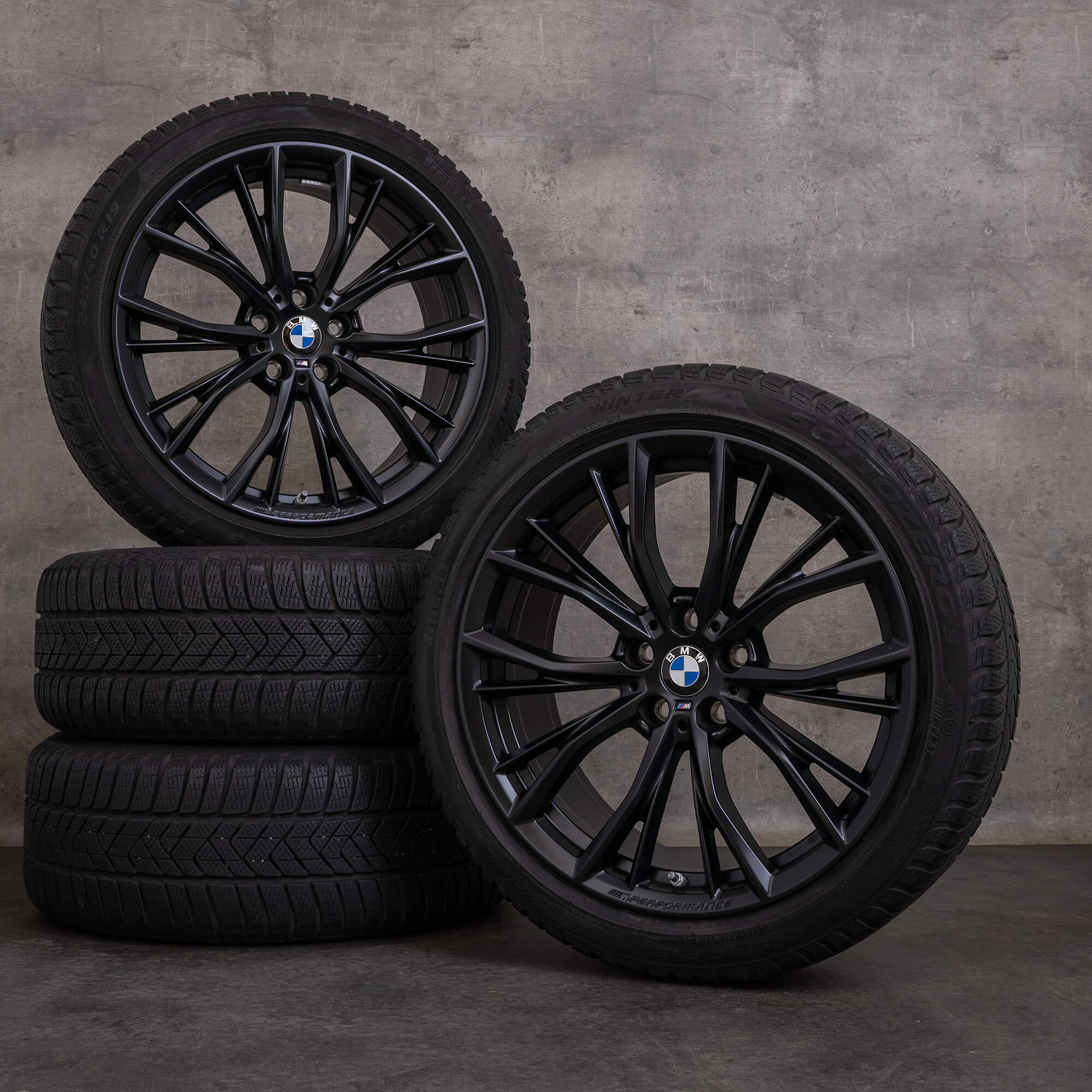 OEM BMW 5 Series snow tire packages 19 inch G30 G31 Rims Styling 786 M 6885455 black matt
