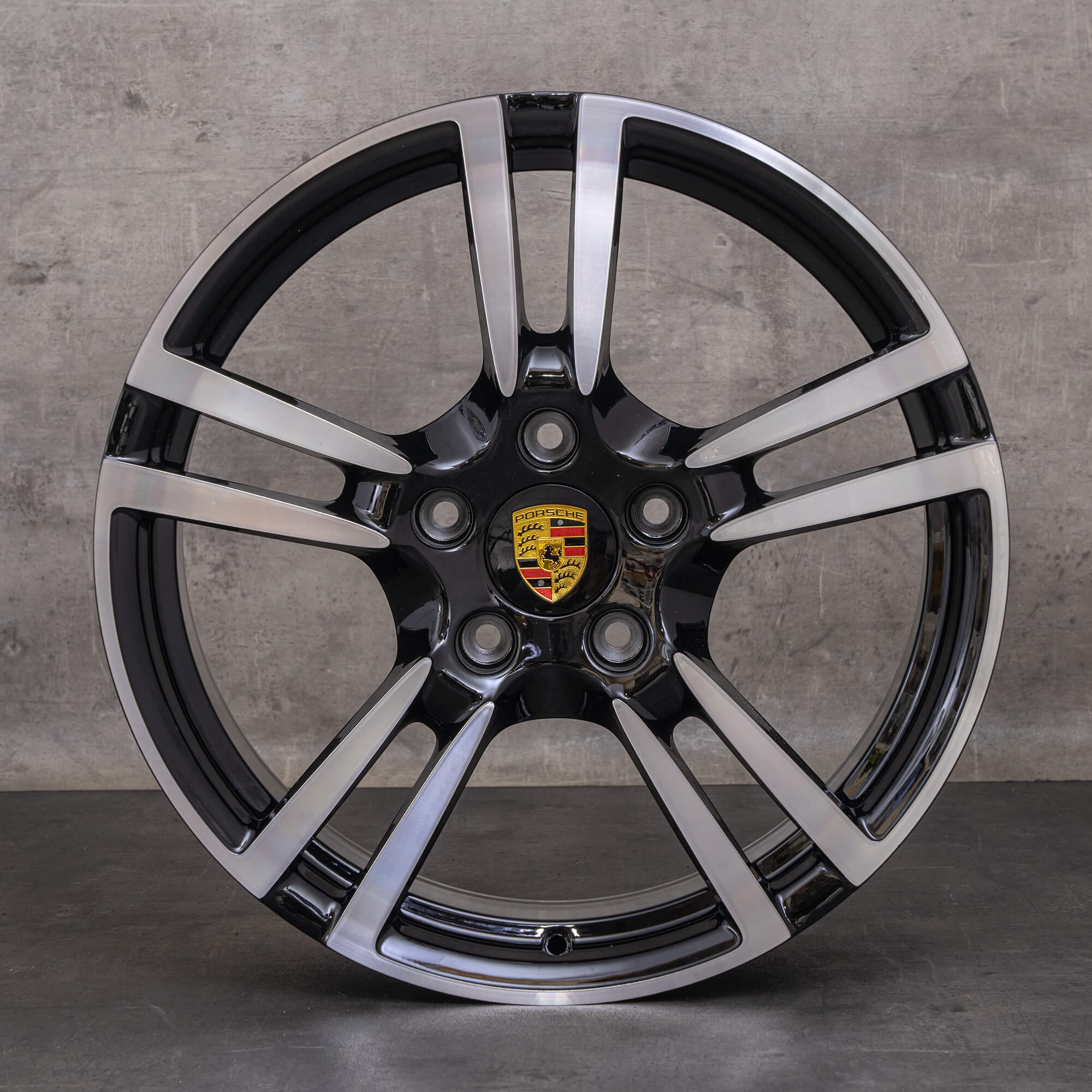 OEM Porsche 911 Rims 19 inch 997 Carrera 4 & 4S 99736215702 99736216302 black glossy turned