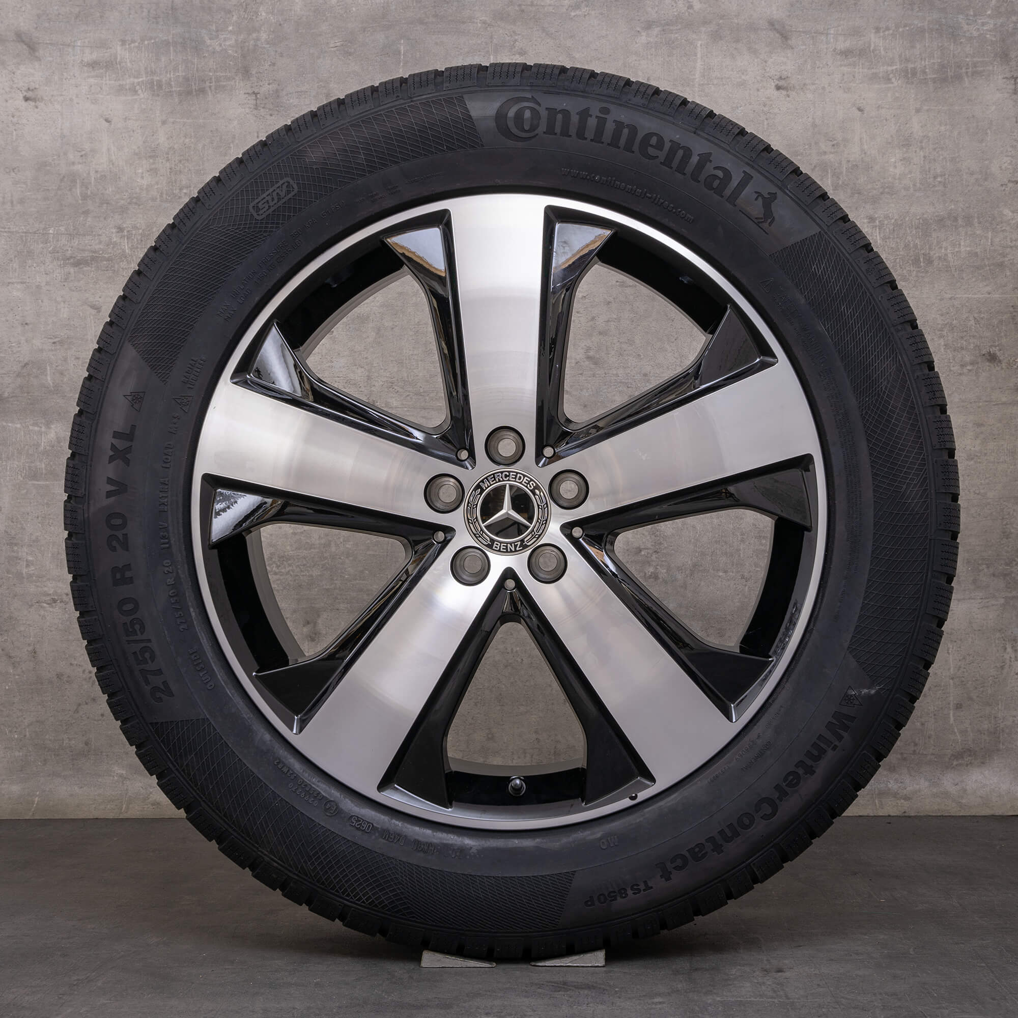 Llantas de invierno originales Mercedes Benz GLS 20 pulgadas X167 llantas A1674015000 A1674015400 negro brillante torneado