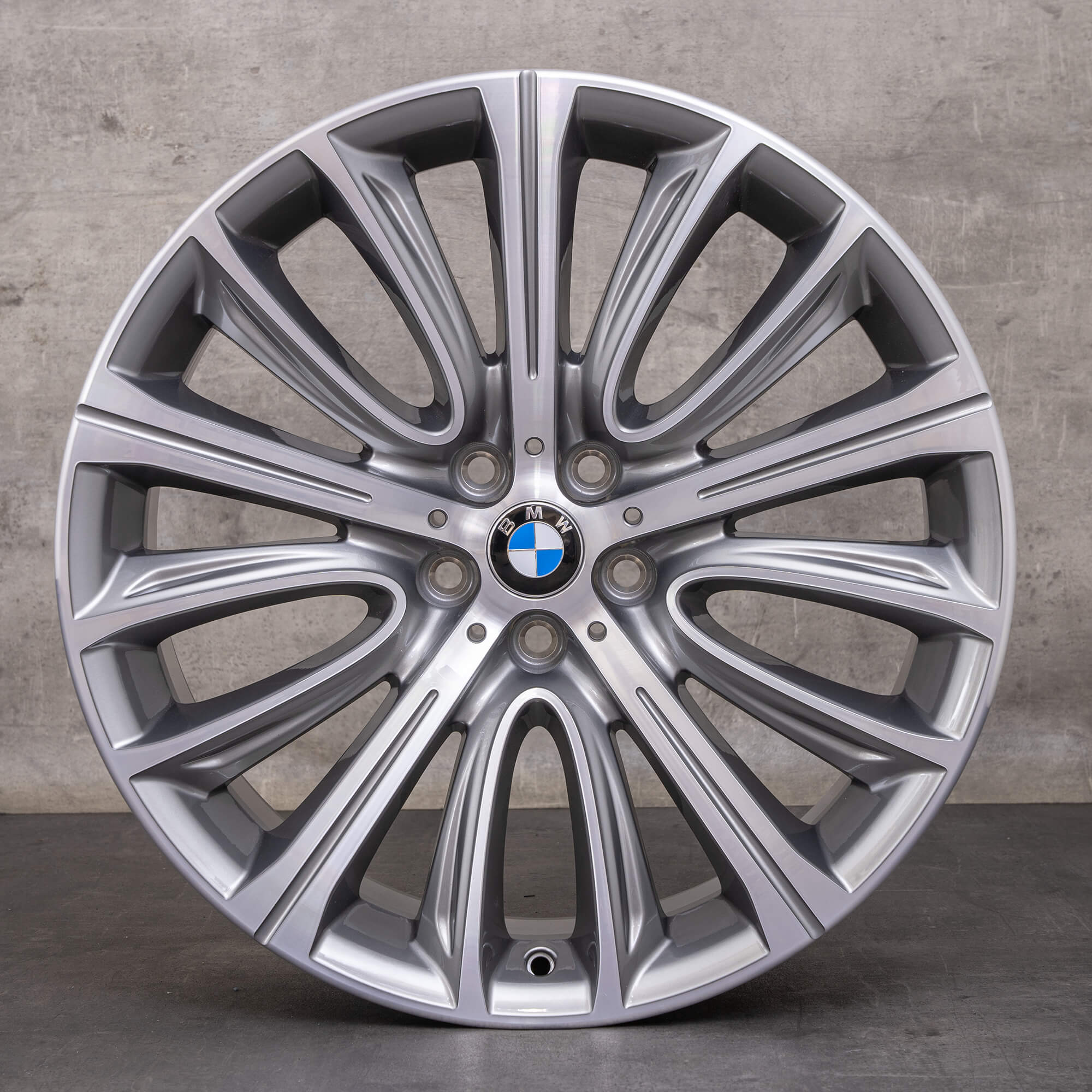Jantes originais BMW Série 7 6 de 20 polegadas G11 G12 G32 GT Gran Turismo Styling 628 ferric grey high gloss NOVO