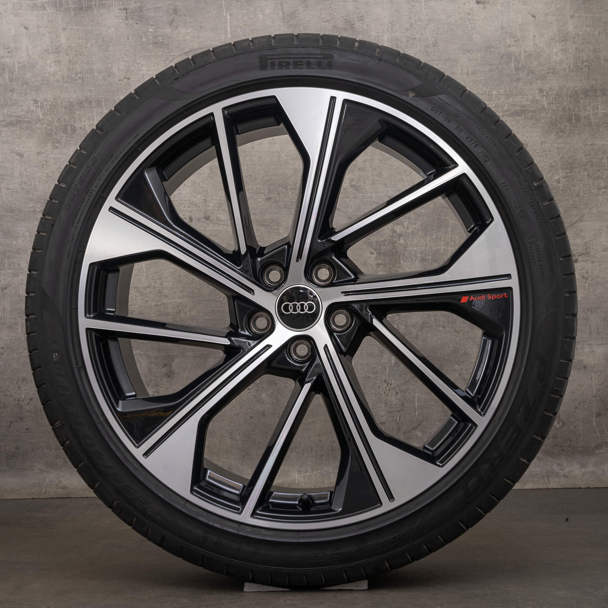 Originale Audi Q5 SQ5 vinterhjul 21-tommers FY felger 80A601025BQ svart blank dreid