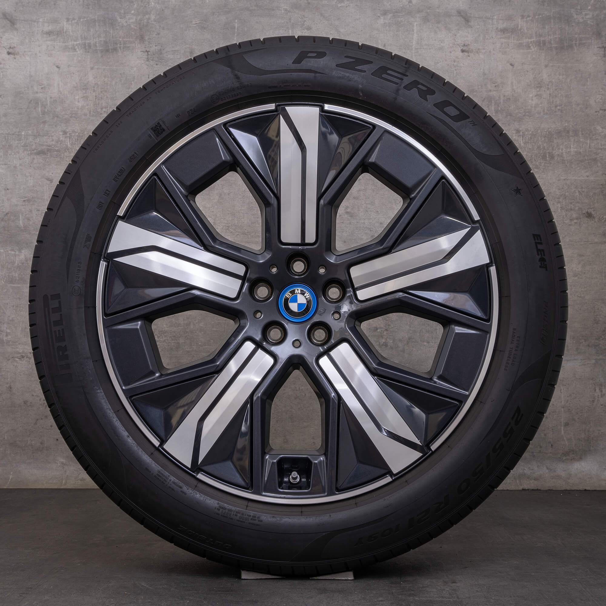 Originele BMW iX velgen 21 inch i20 zomerwielen styling 1012 aerodynamica 5A41F90 zwart zilver glanzend